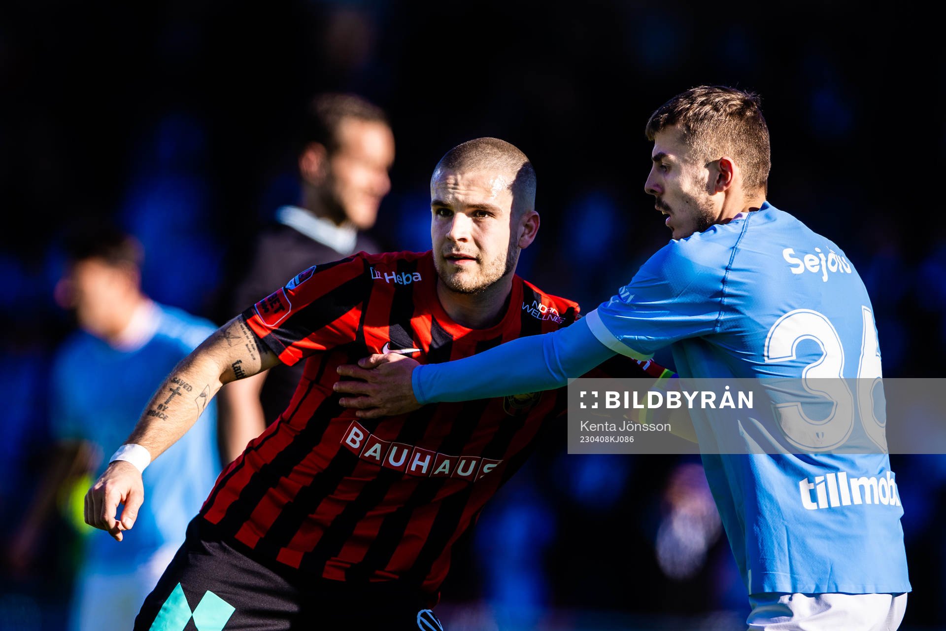 Brommapojkarnas Amadeus Sögaard och Malmö FFs Patriot