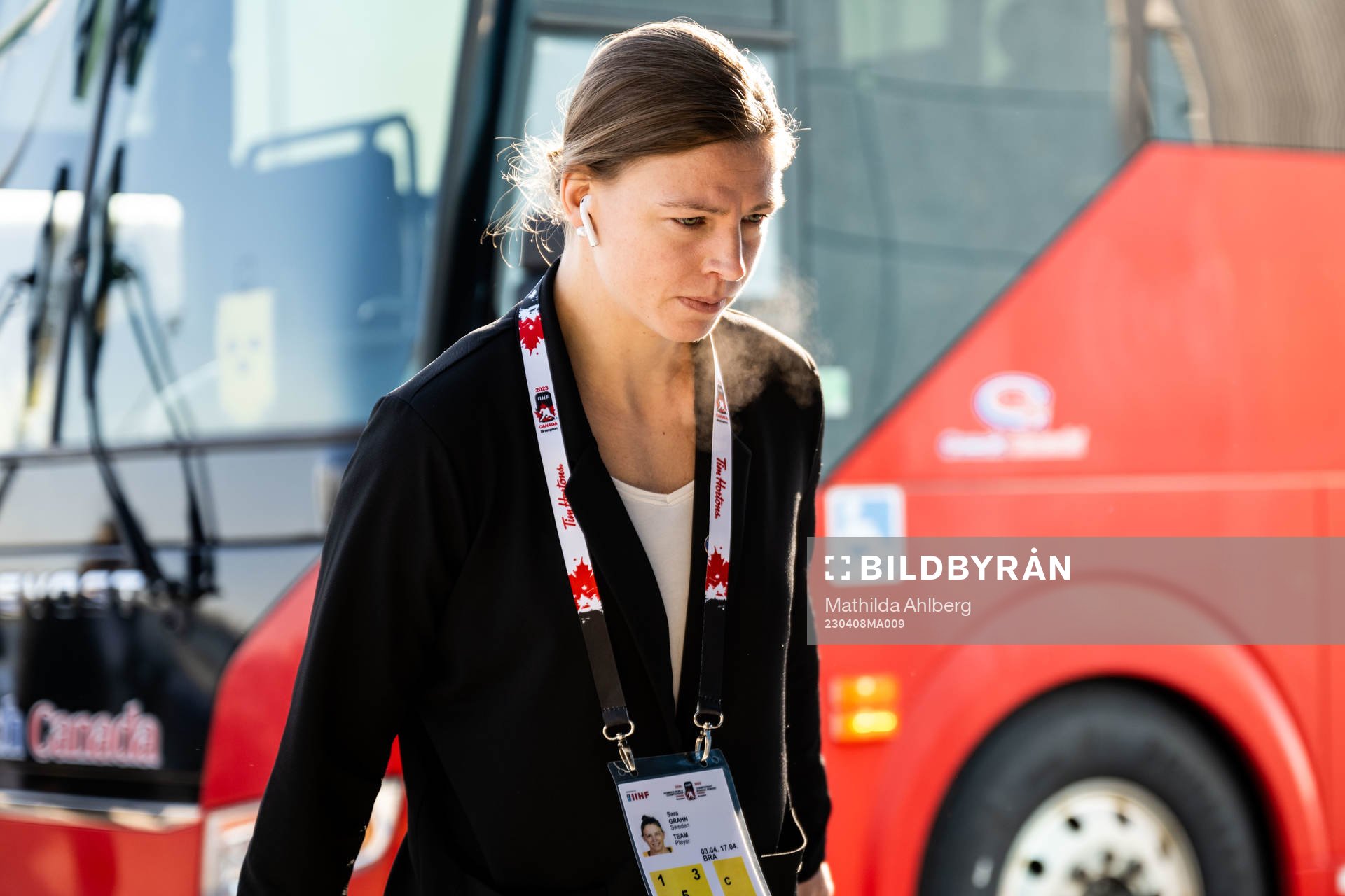 Goaltender Sara Grahn of Sweden