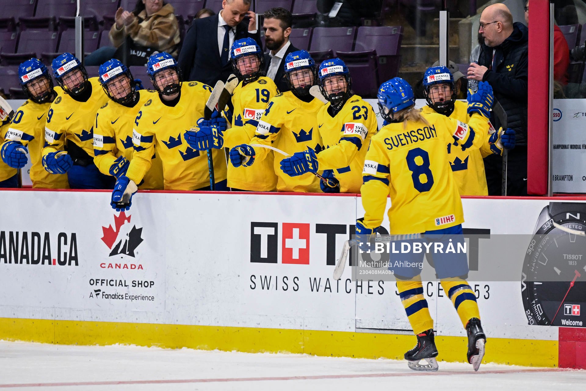 Hilda Svensson of Sweden celebrates
