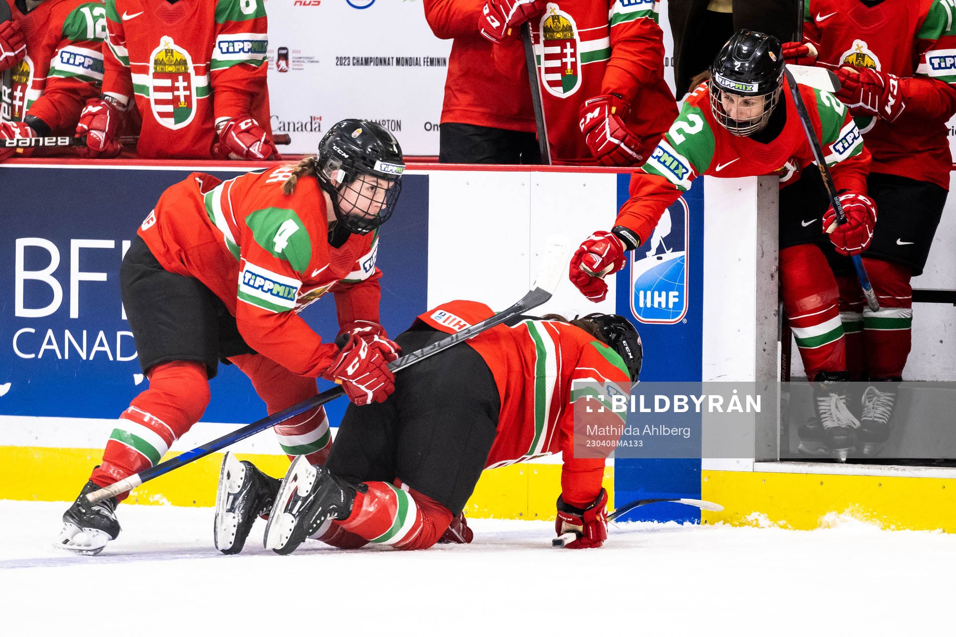 Fruzsina Mayer of Hungary in pain