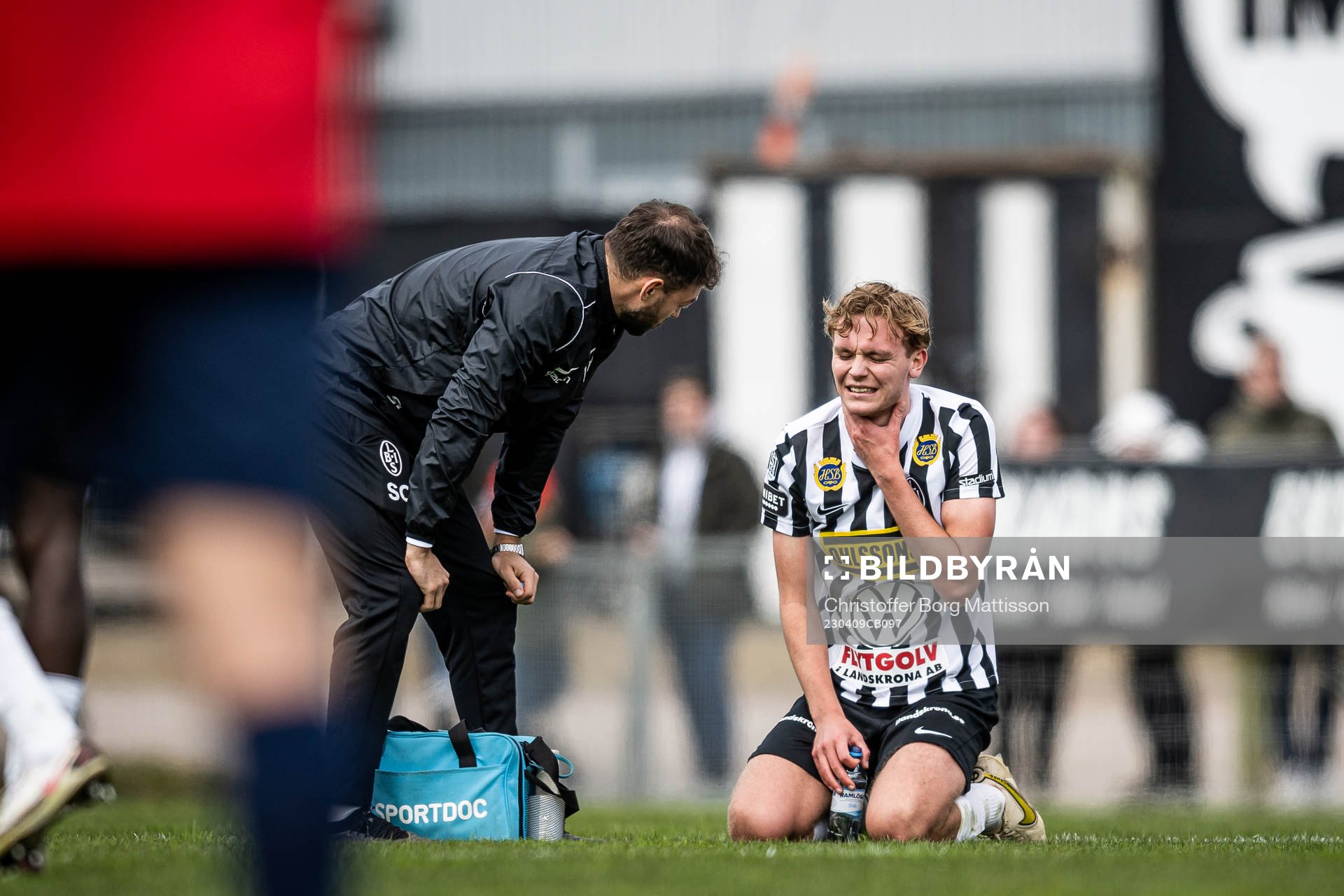 Landskronas Melker Jonsson har ont