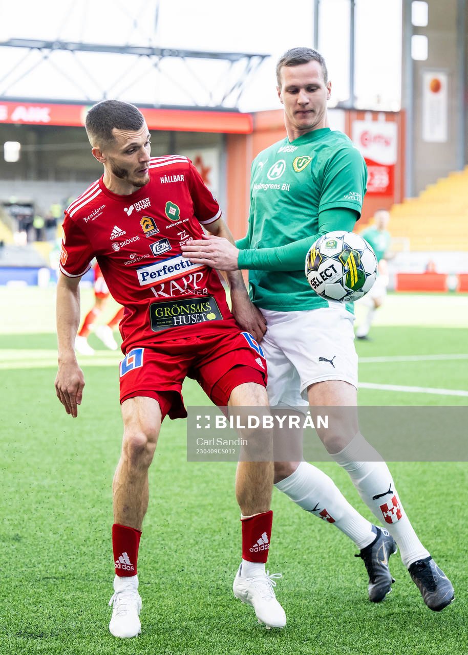 Skövde AIKs Yoann Fellrath och Jönköpings Södras