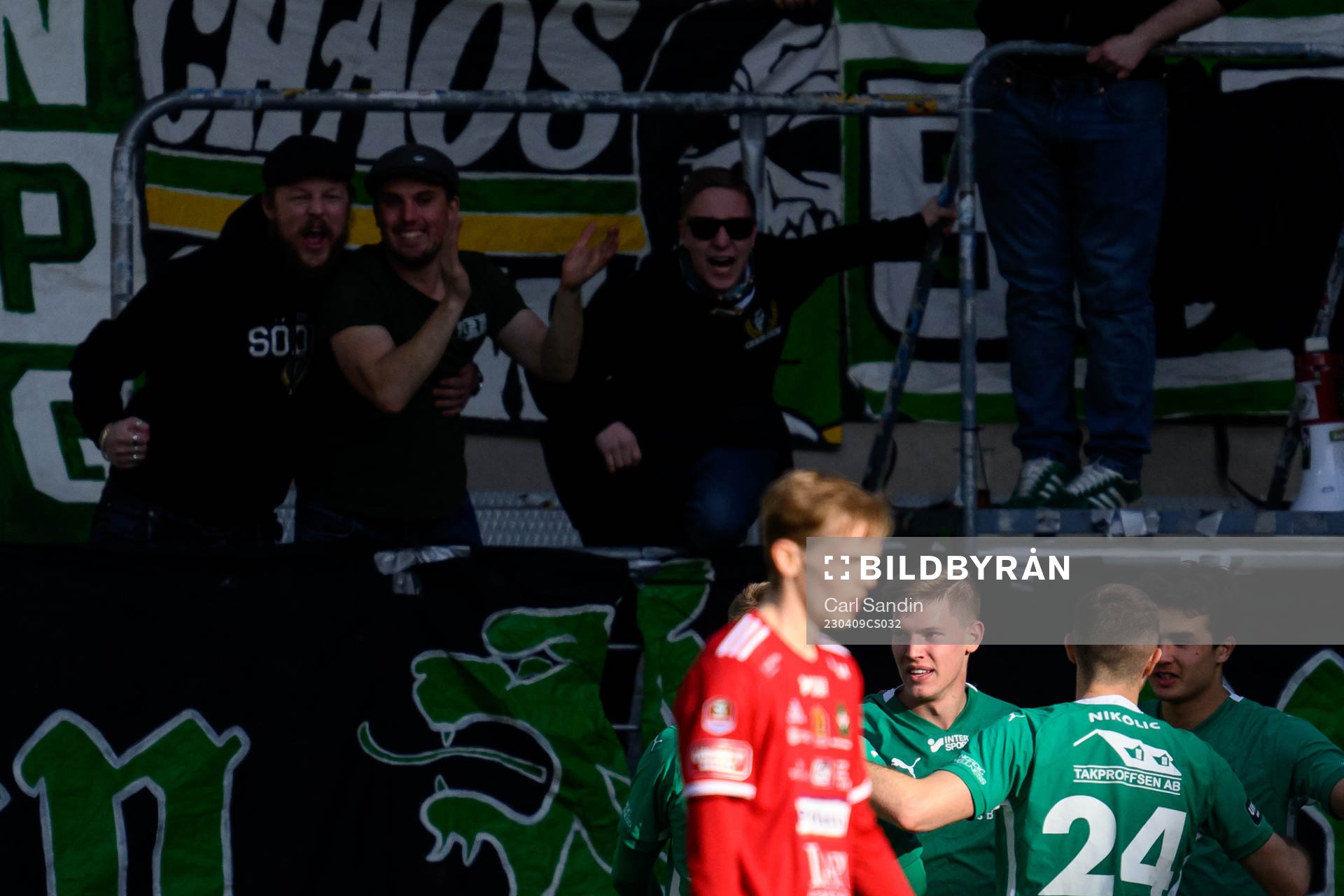 Jönköpings Södras Taylor Silverholt jublar