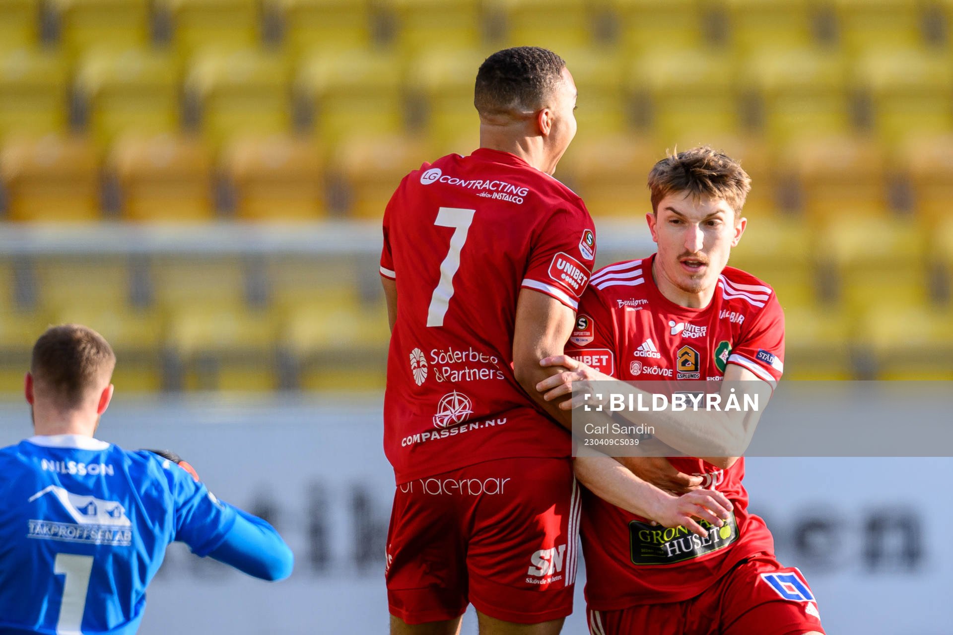 Skövde AIKs Hugo Engström jublar