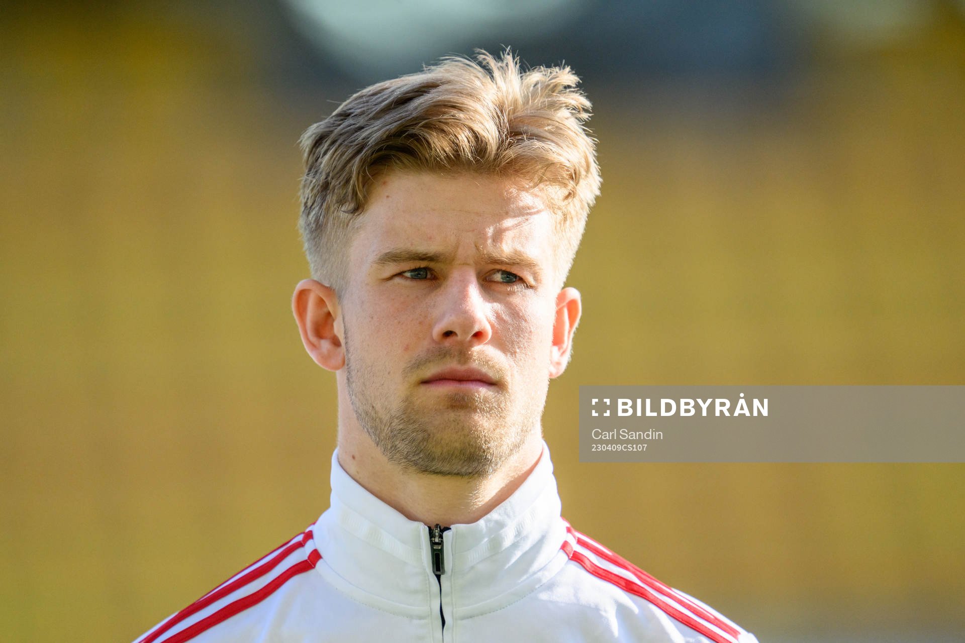 Skövde AIKs Hampus Söderström vid lineup innan