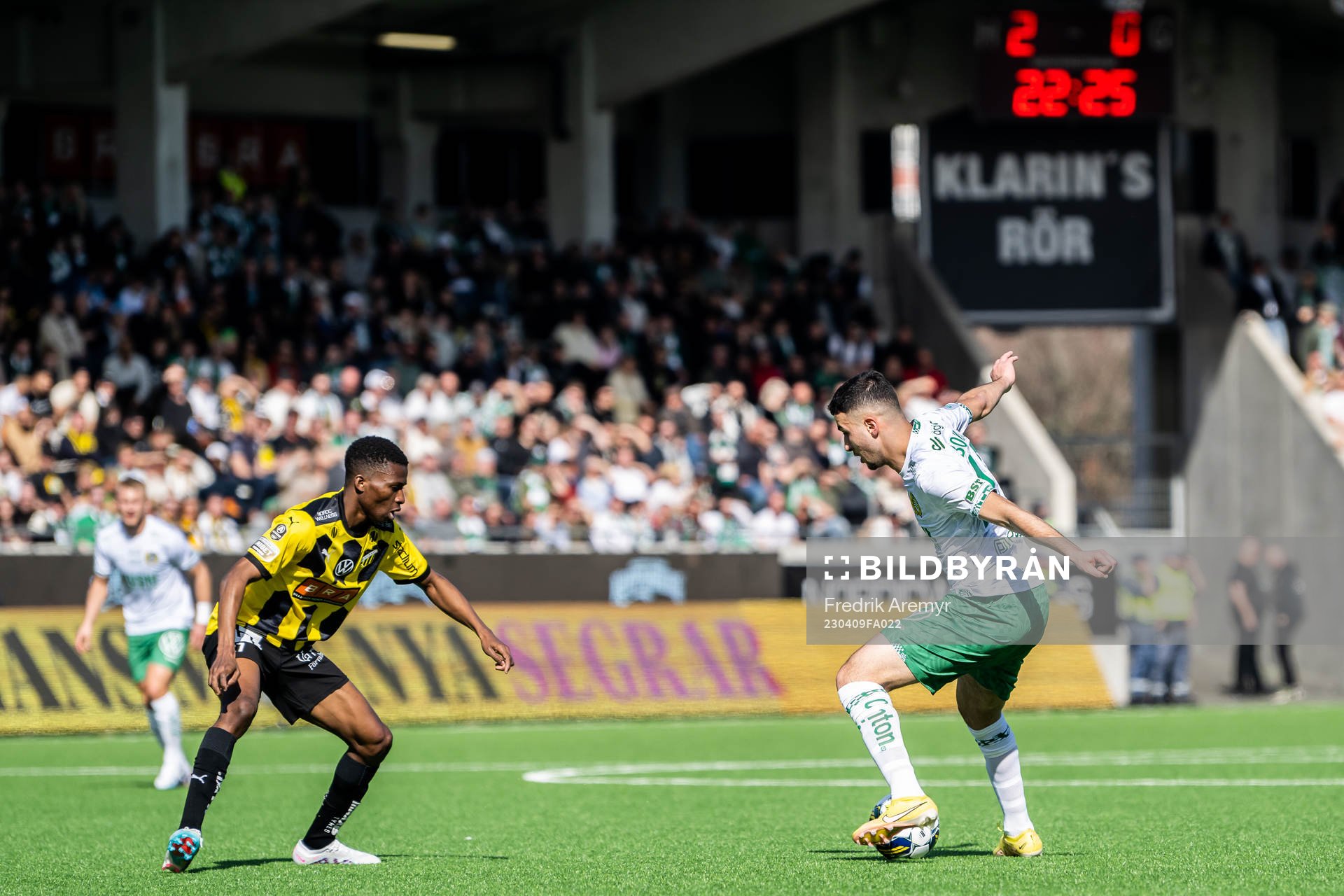 Häckens Akoua Romeo Amane och Hammarbys Abdelrahman Saidi