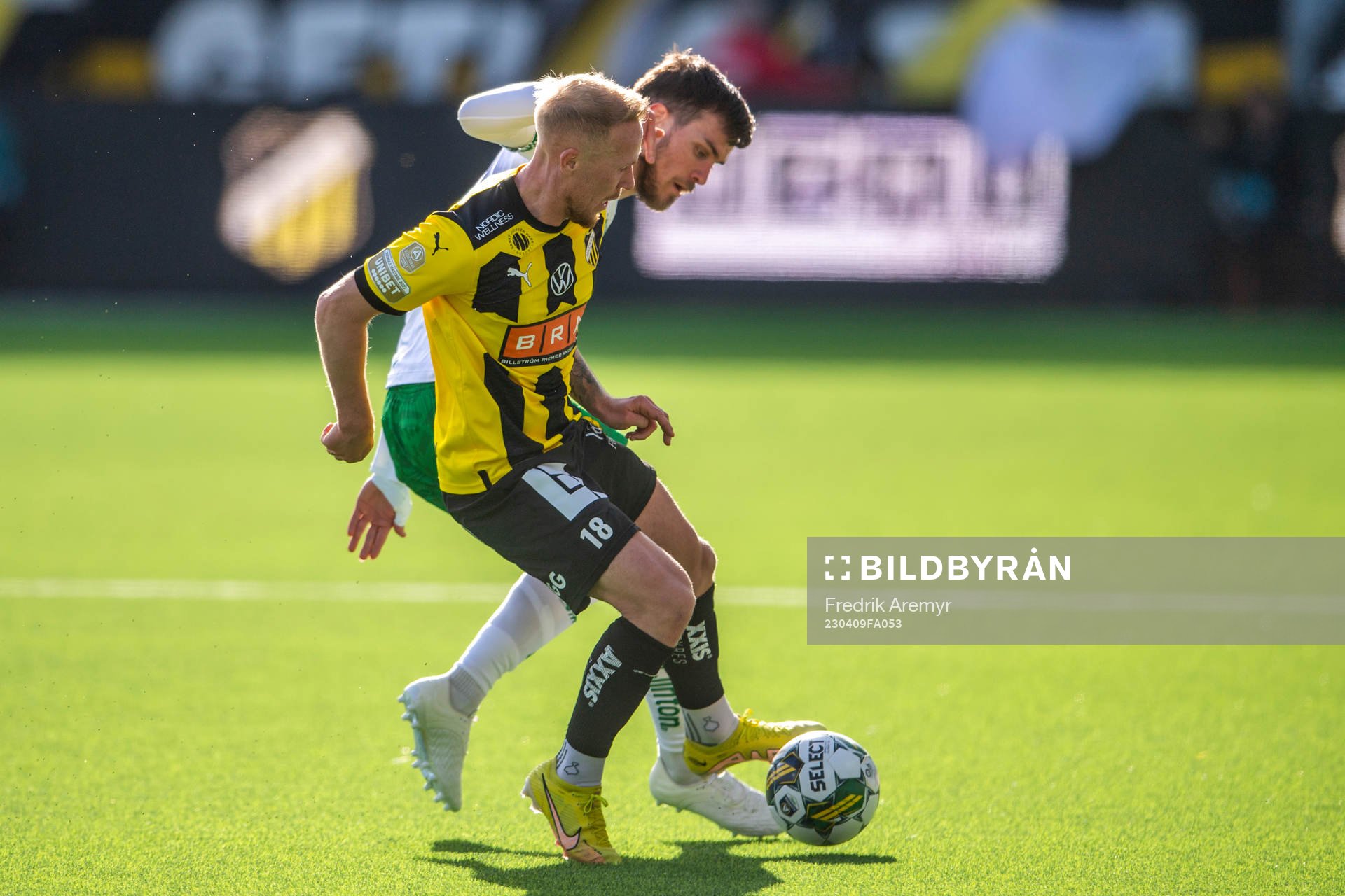 Häckens Mikkel Rygaard Jensen och Hammarbys Pavle Vagic