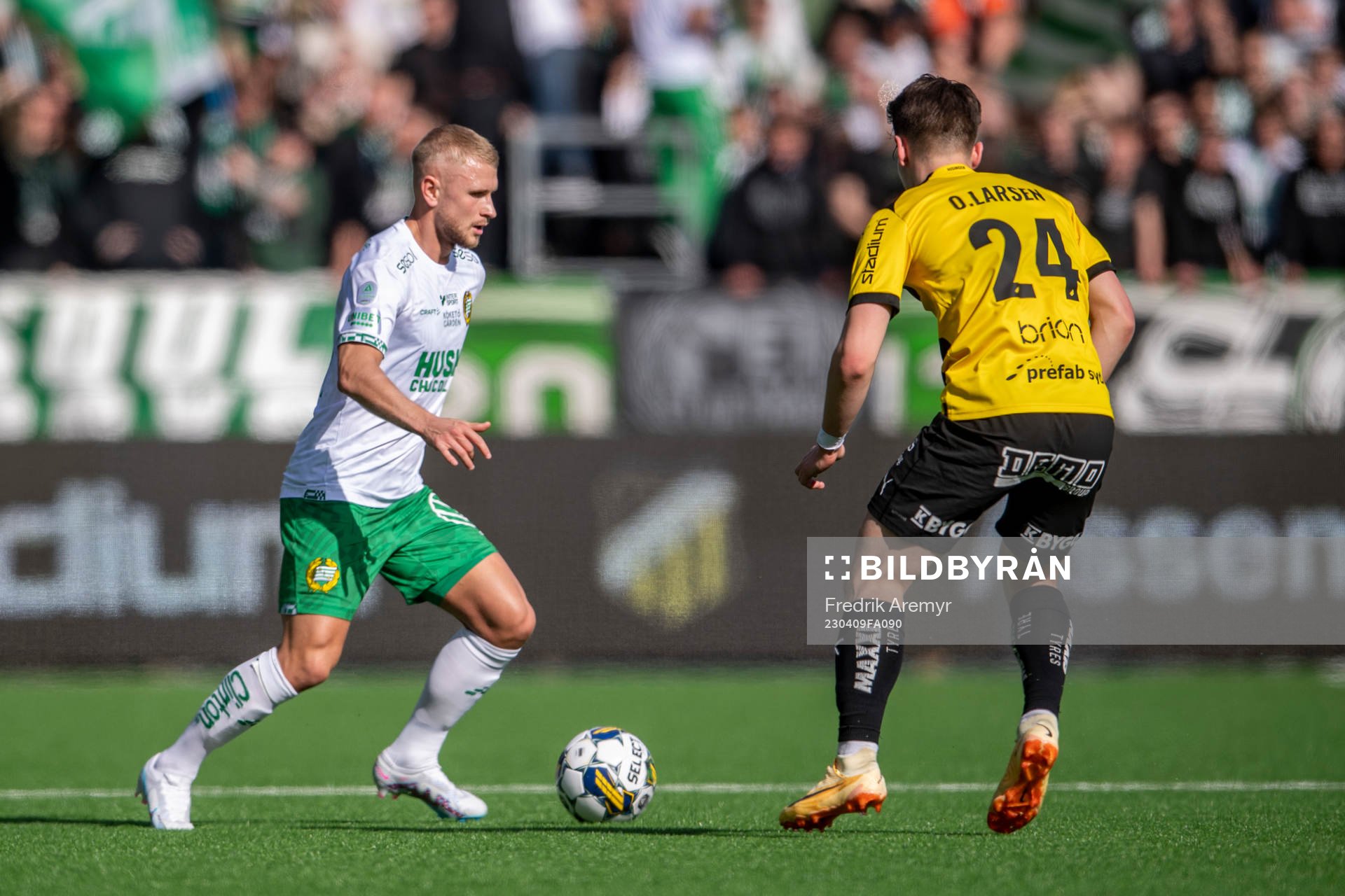 Hammarbys Simon Strand och Häckens Lars Olden Larsen