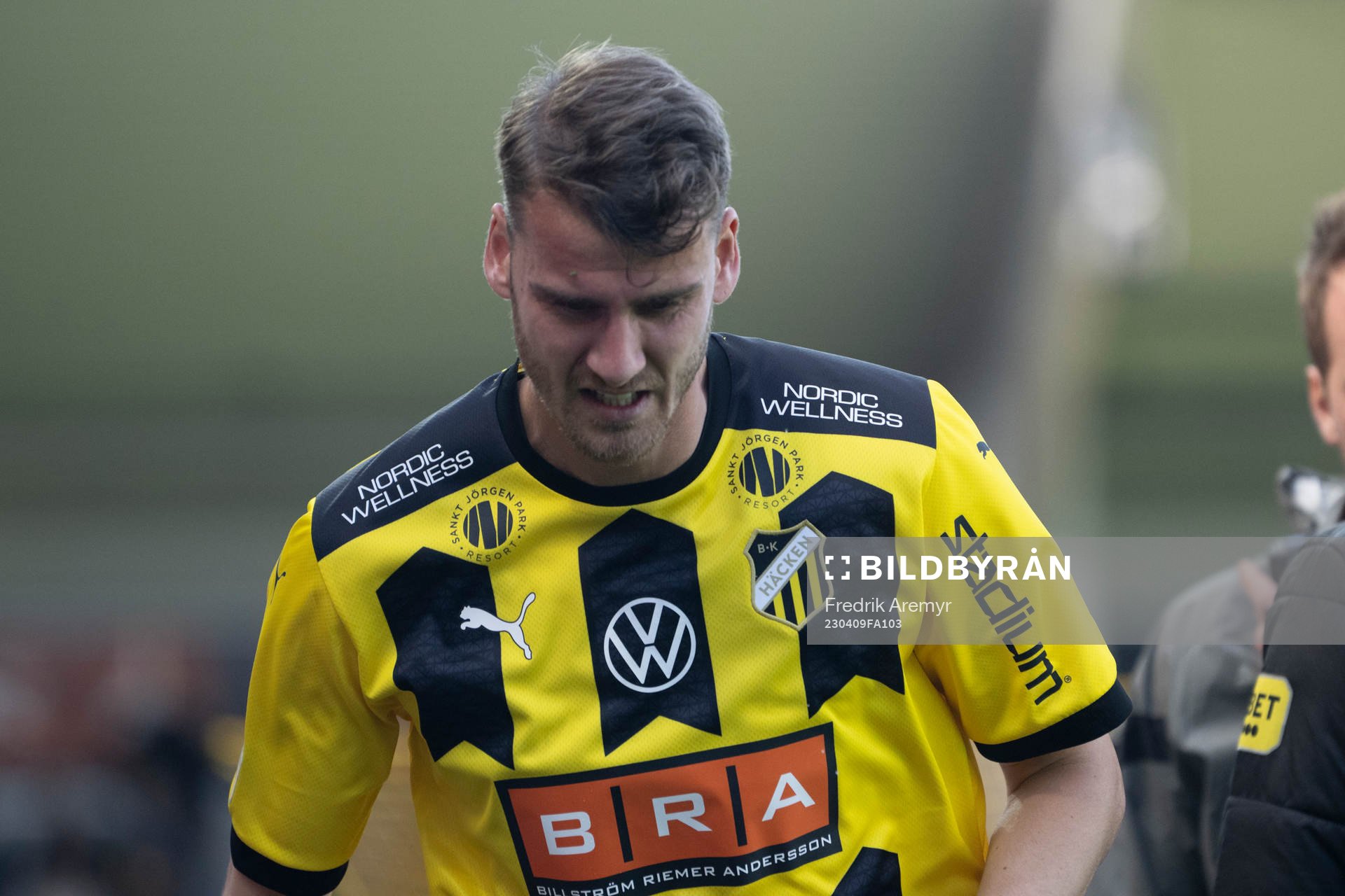 Häckens Johan Hammar har ont
