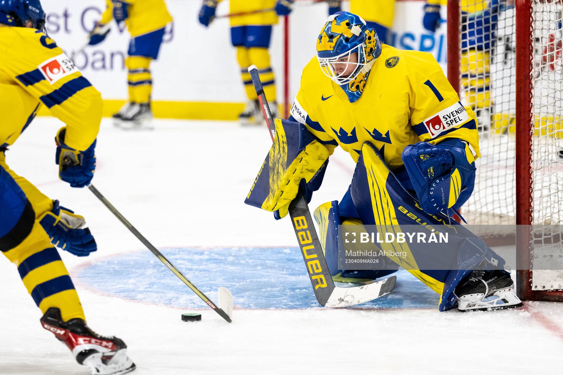 Goaltender Sara Grahn of Sweden