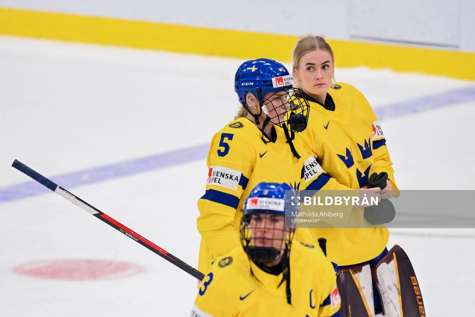 Annie Silén of Sweden looks dejected