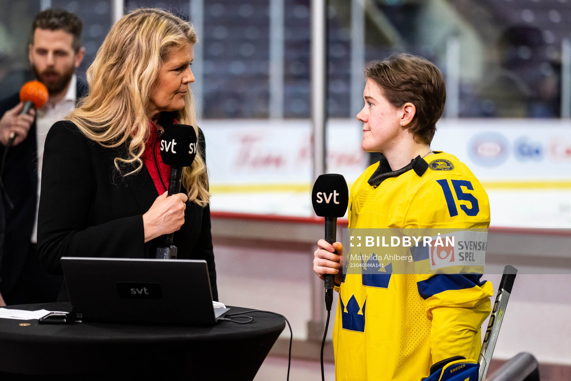 Marie Lehmann of Swedish broadcaster SVT and Lisa Johansson