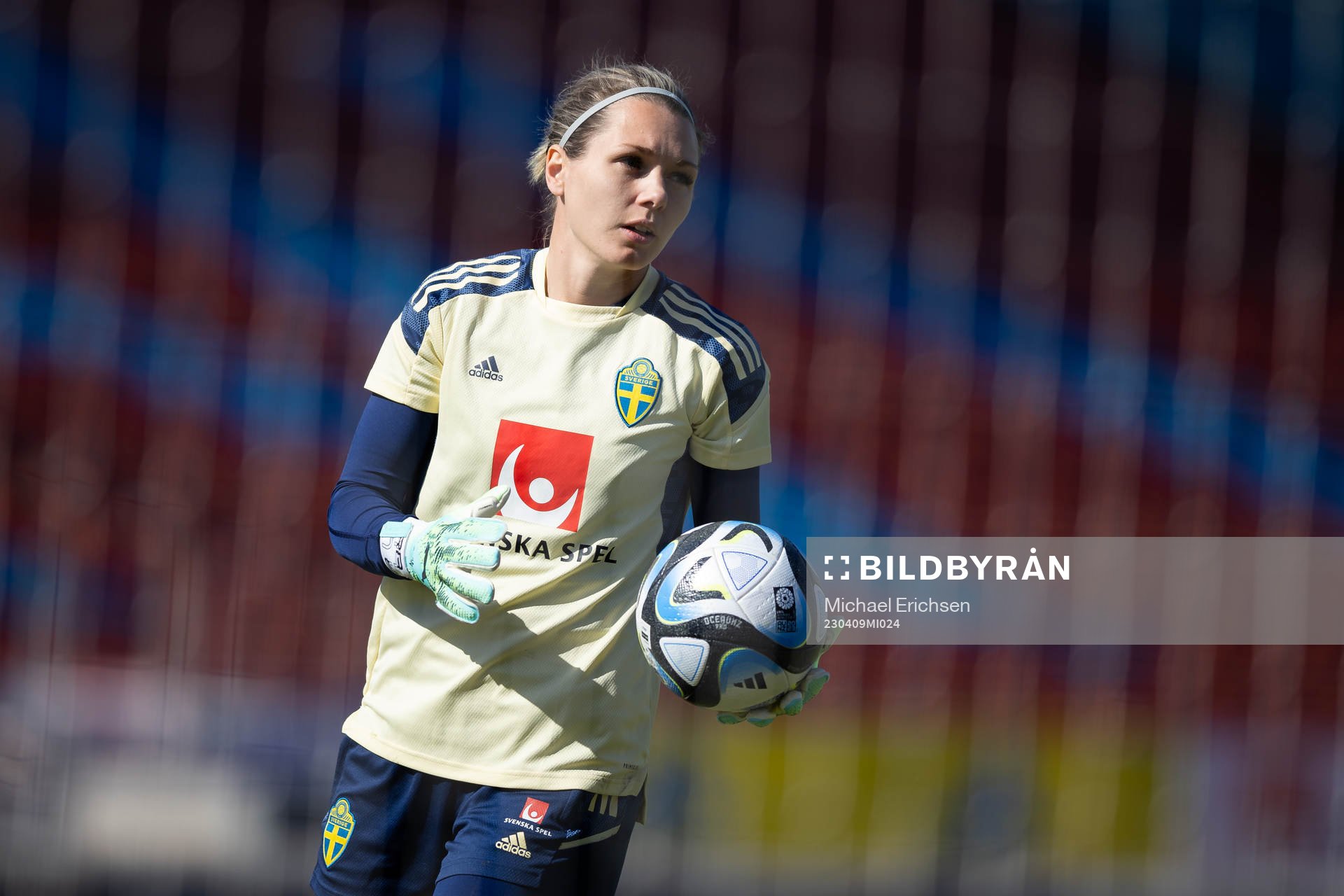 Goalkeeper Jennifer Falk of Sweden