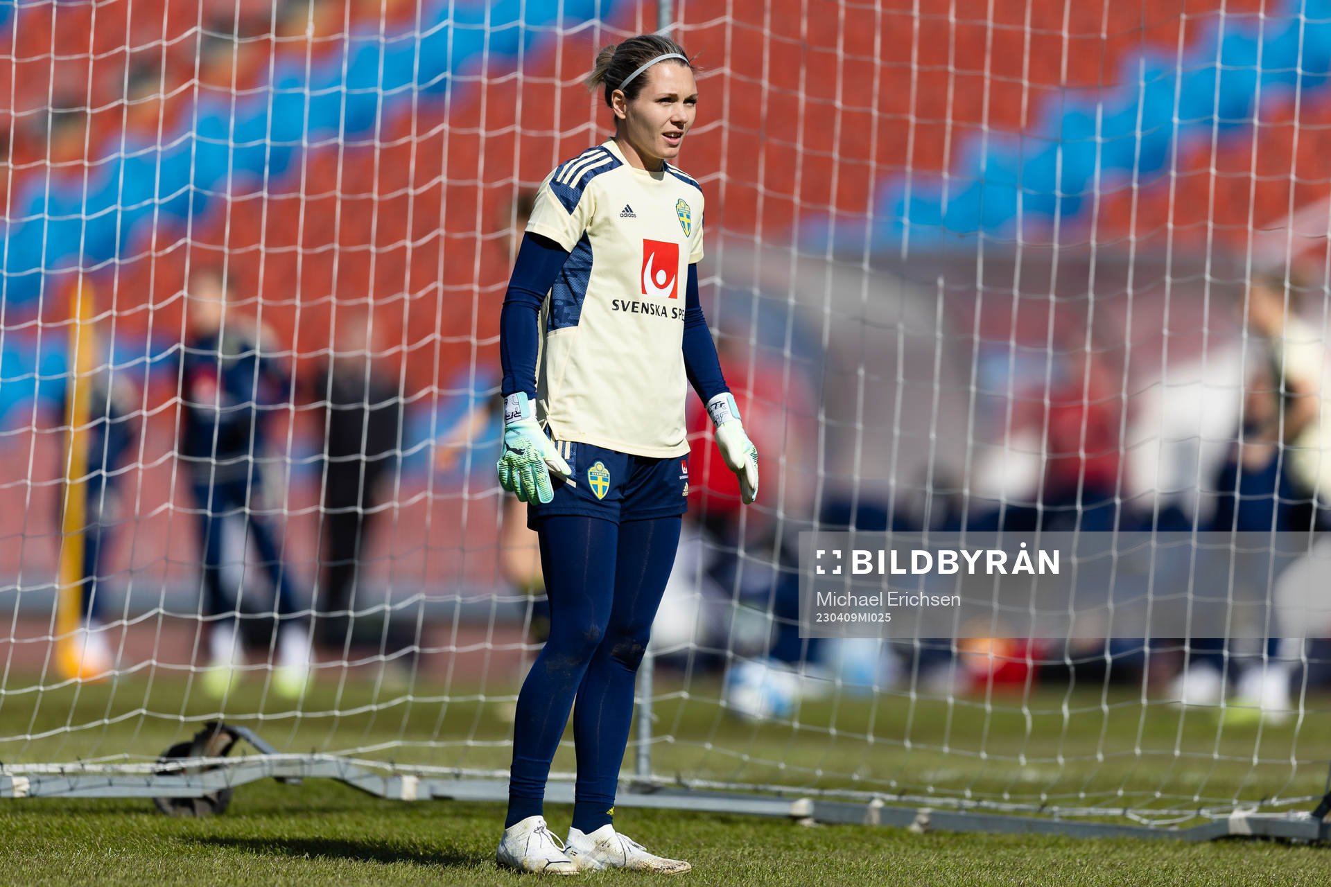 Goalkeeper Jennifer Falk of Sweden