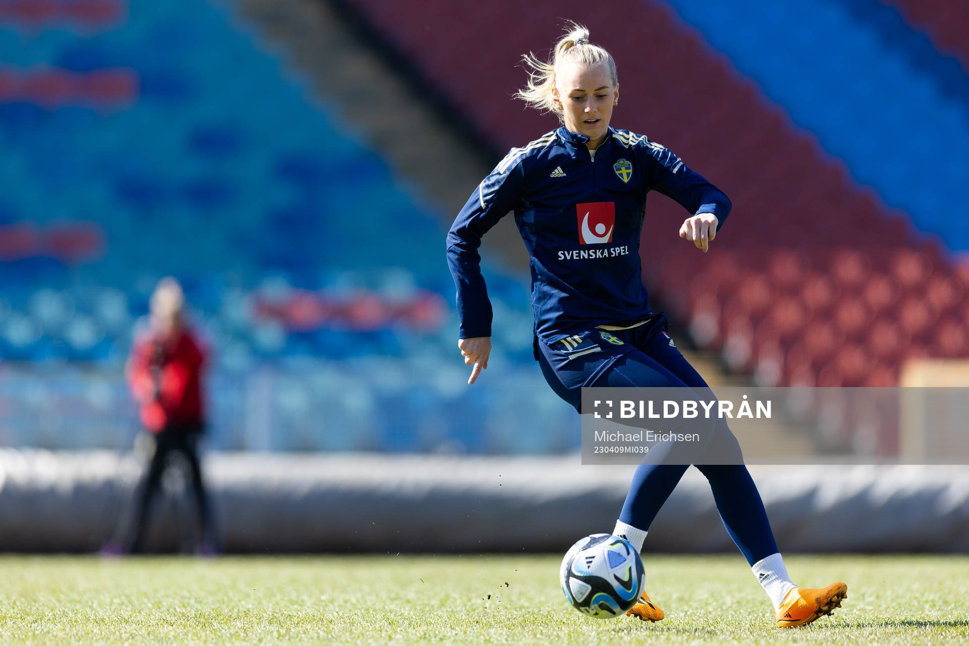 Stina Blackstenius of Sweden during a training session with women’s national football team Sweden on April 9, 2023 in Göteborg. 