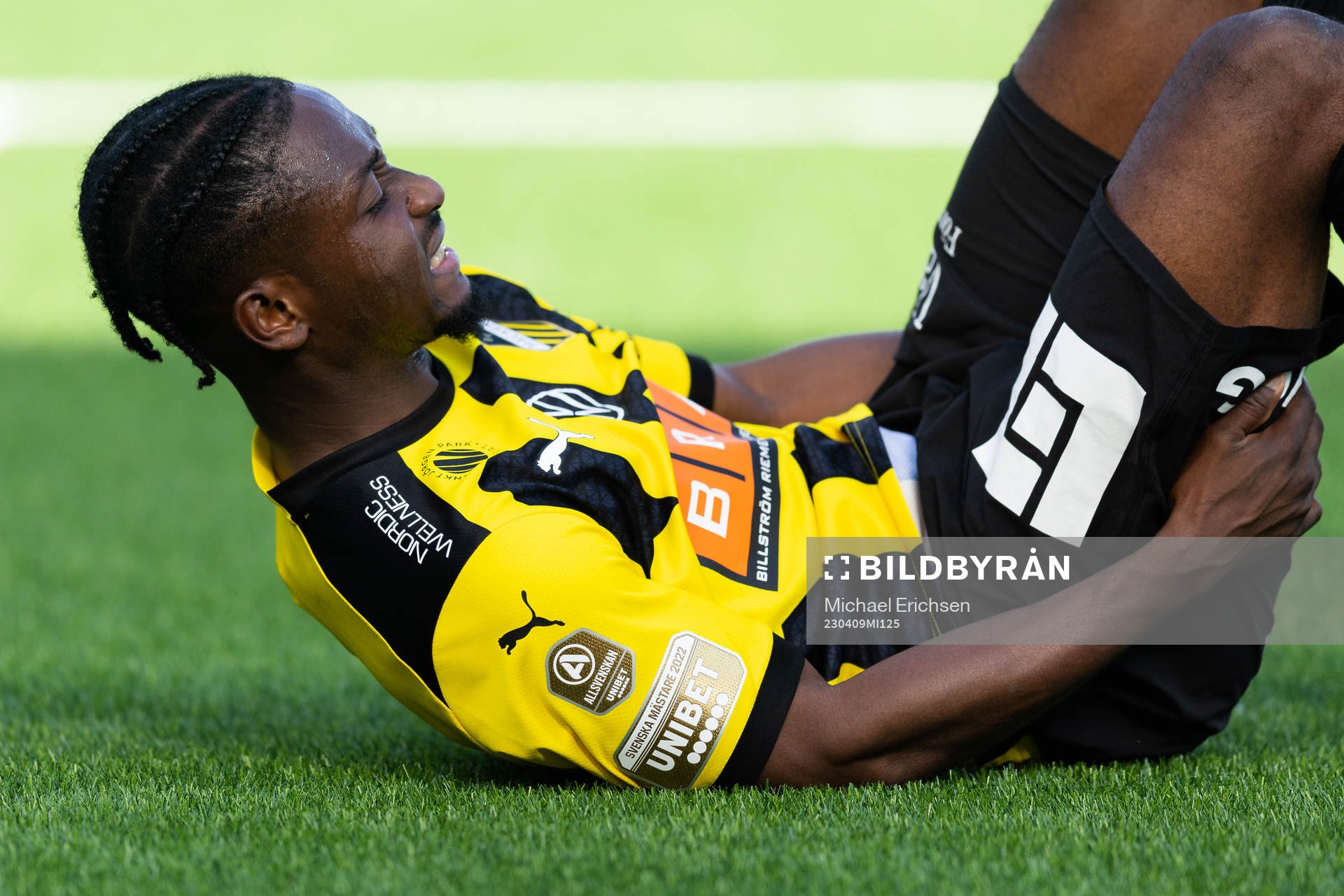 Häckens Ibrahim Sadiq skadar sig i löpning med Hammarbys
