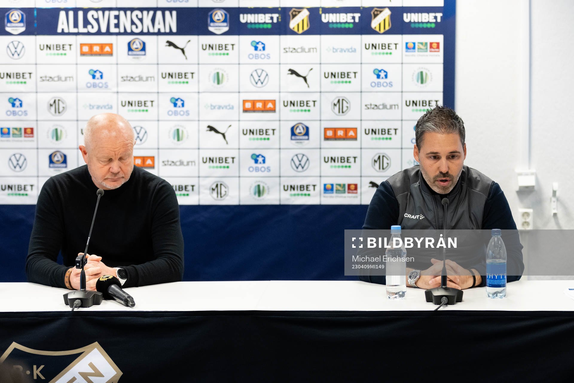 Häckens tränare Per-Mathias Høgmo och Hammarbys tränare