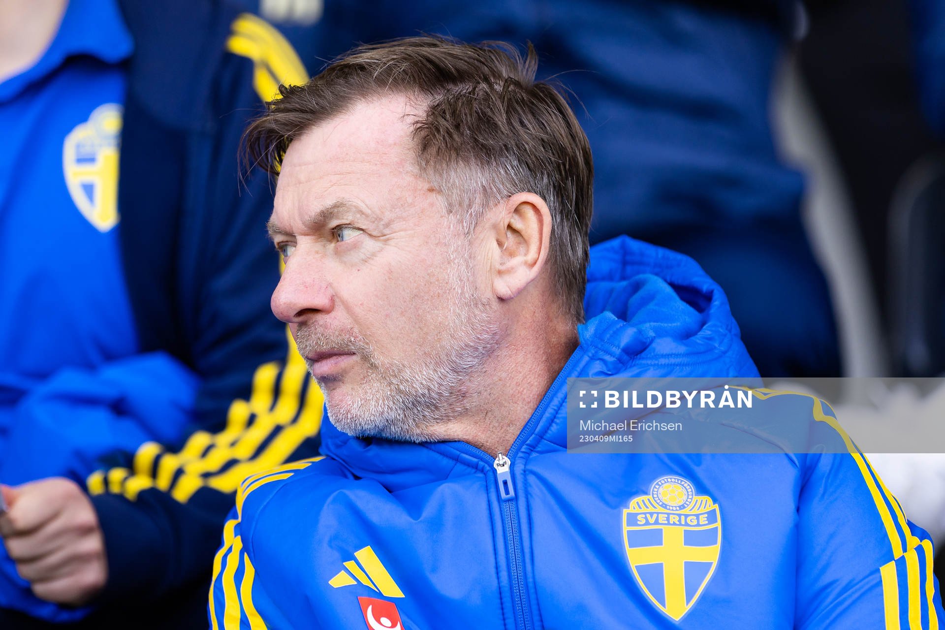 Svenska damlandslaget i fotbolls förbundskapten Peter