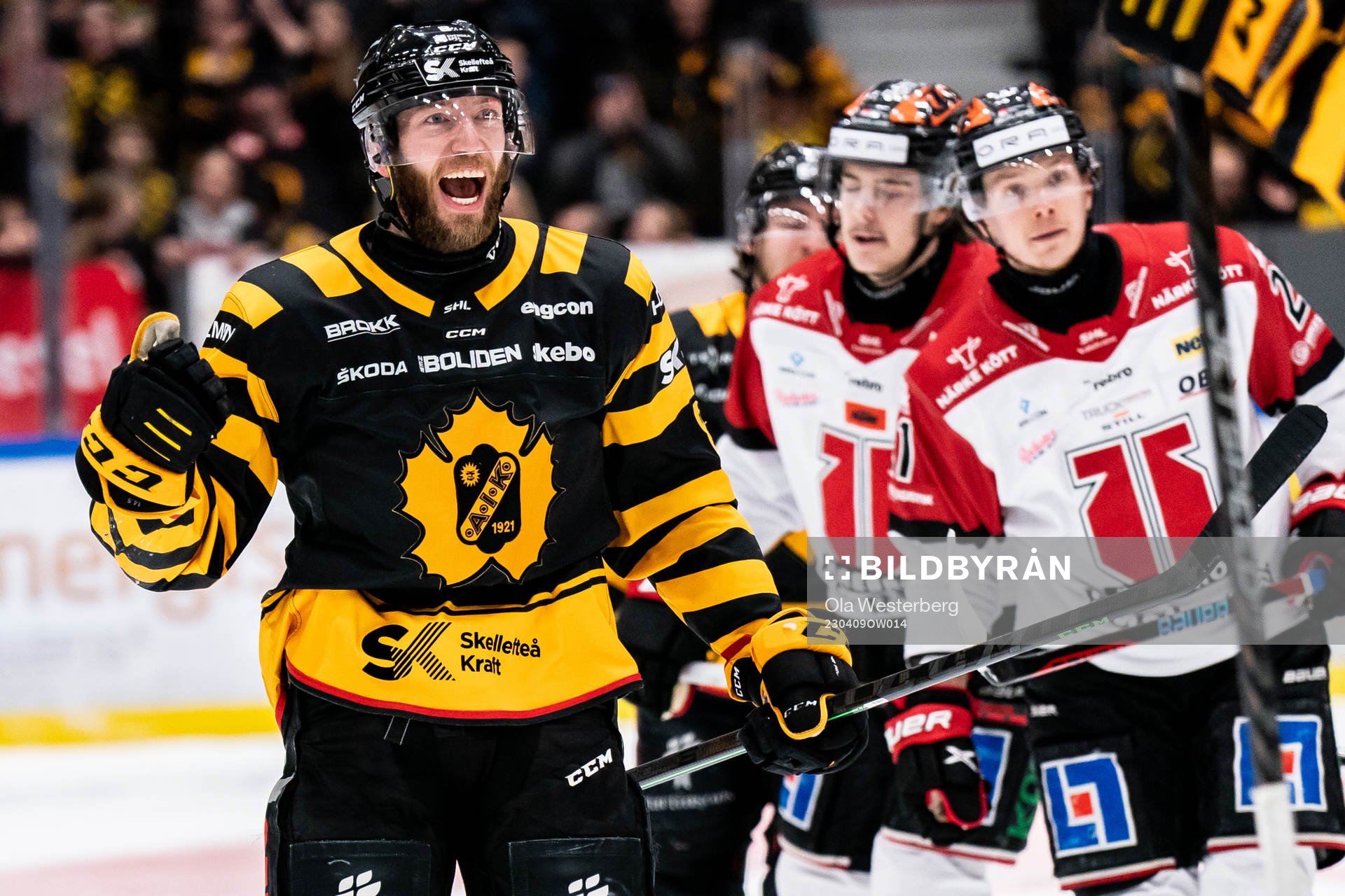 Skellefteås Petter Granberg jublar