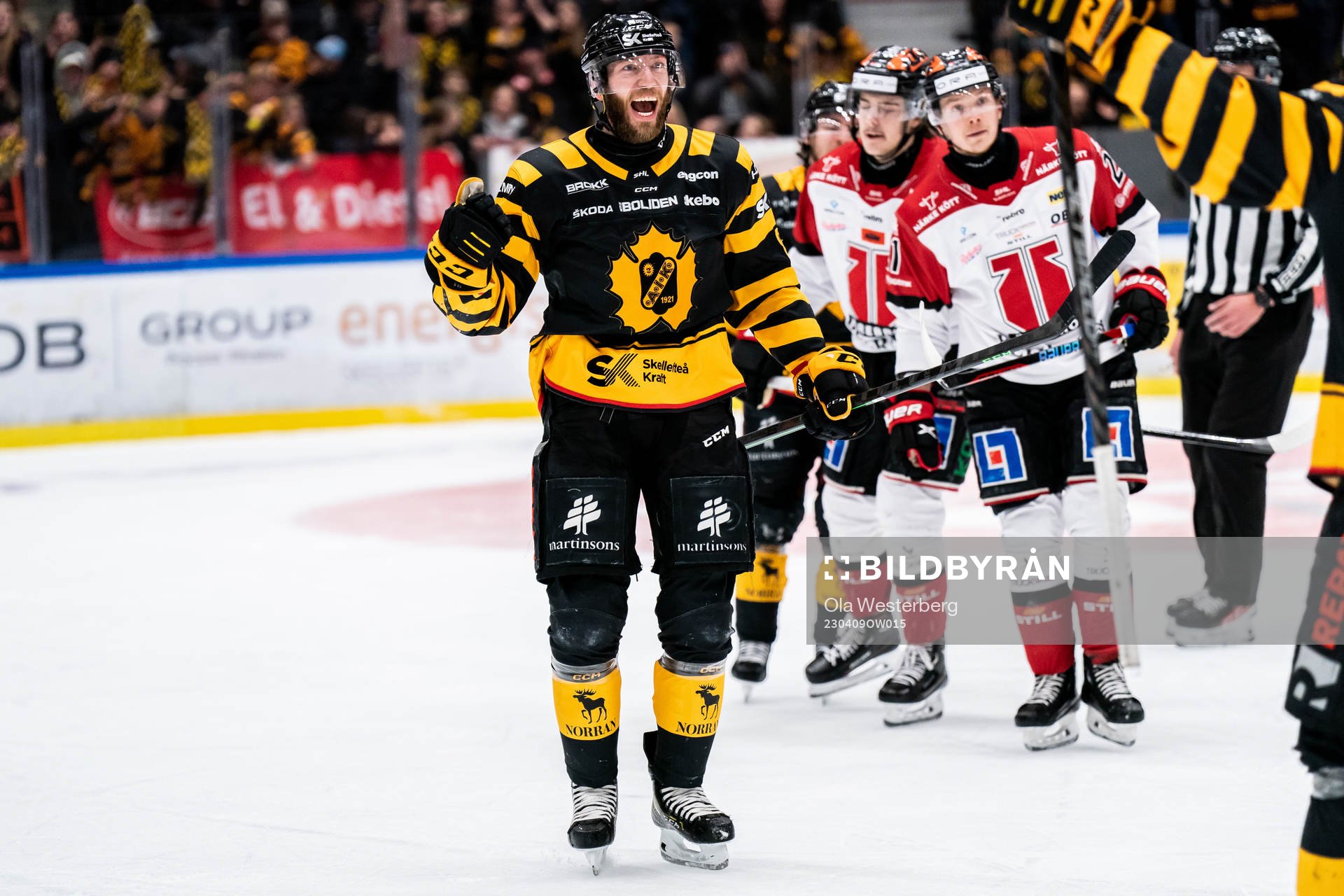 Skellefteås Petter Granberg jublar