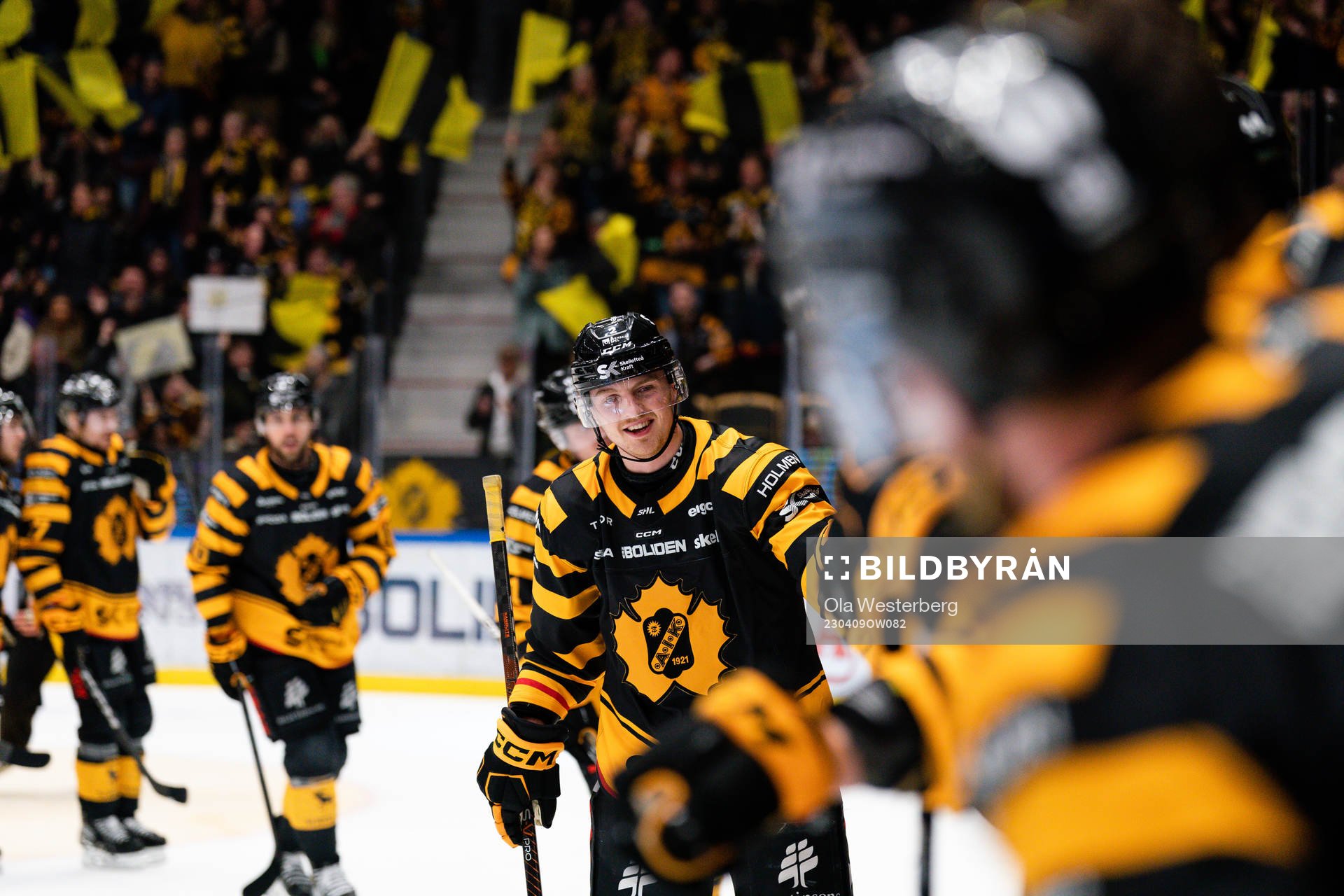 Skellefteås Linus Högberg jublar