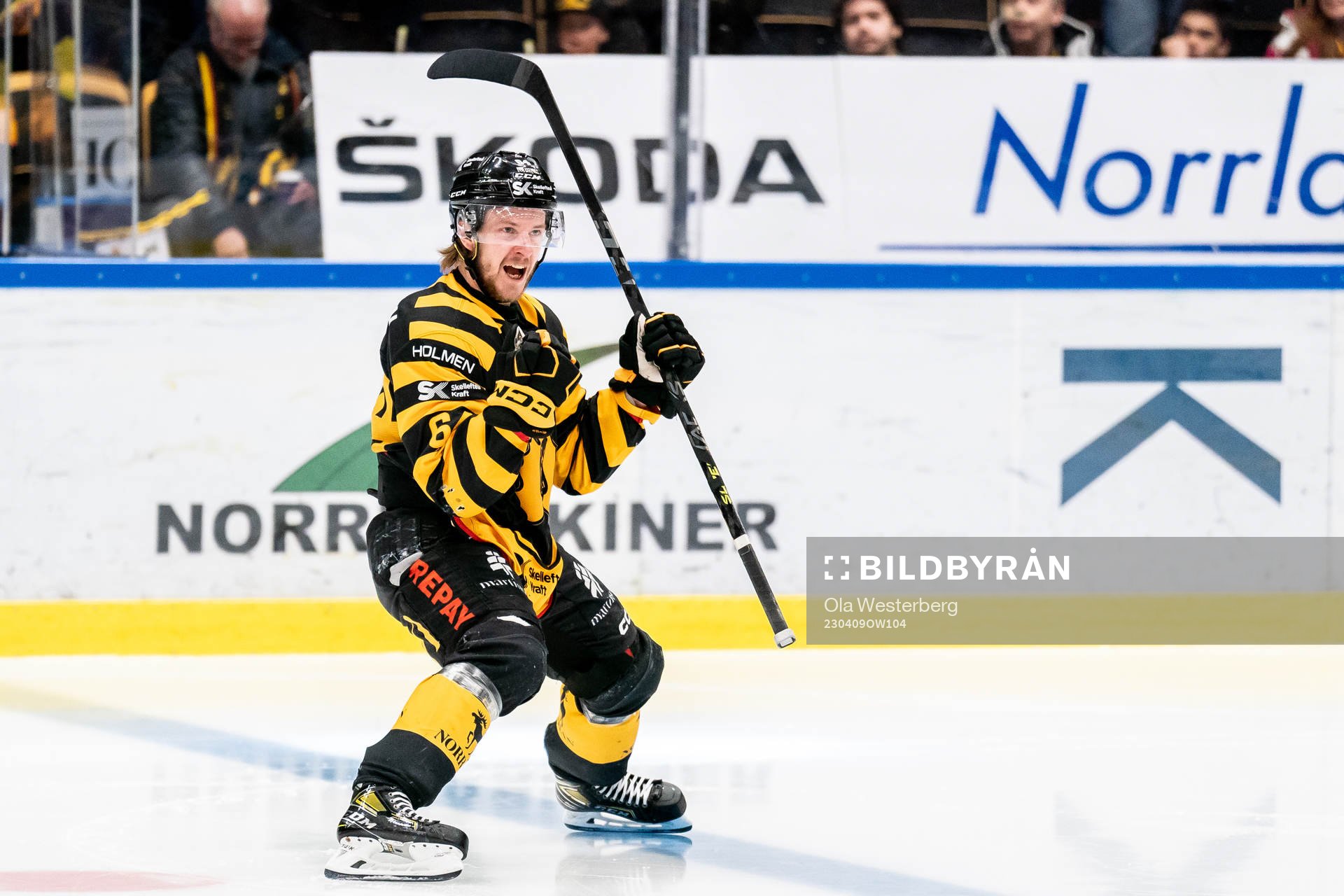 Skellefteås Jonathan Pudas jublar