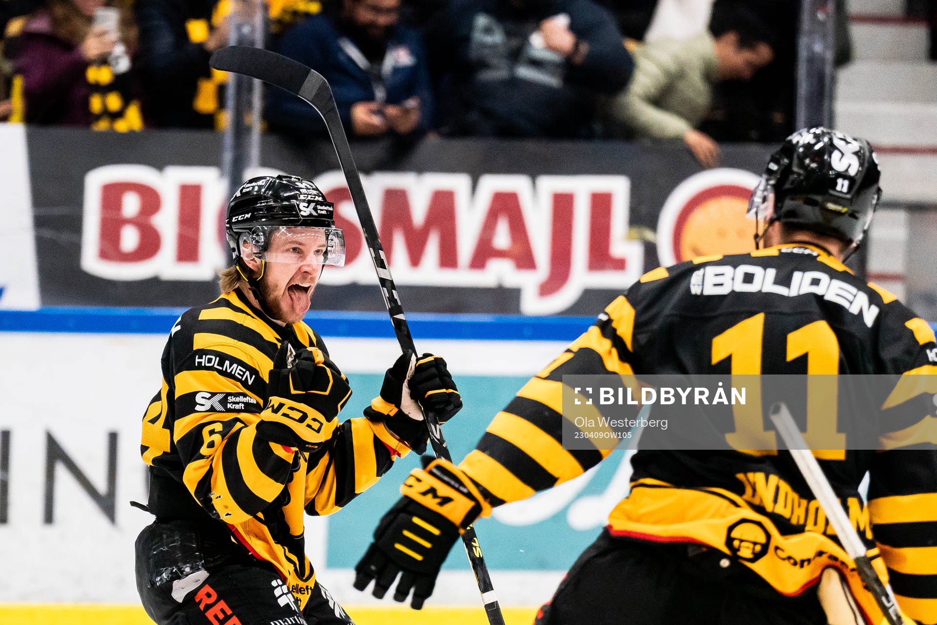 Skellefteås Jonathan Pudas jublar