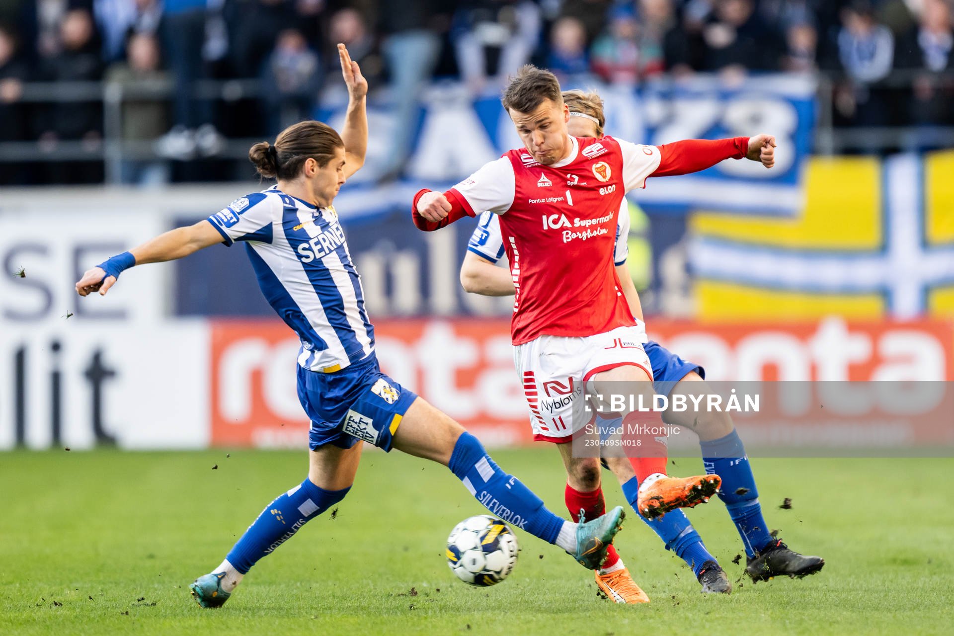 Kalmars Simon Skrabb och IFK Göteborgs Eman Markovic