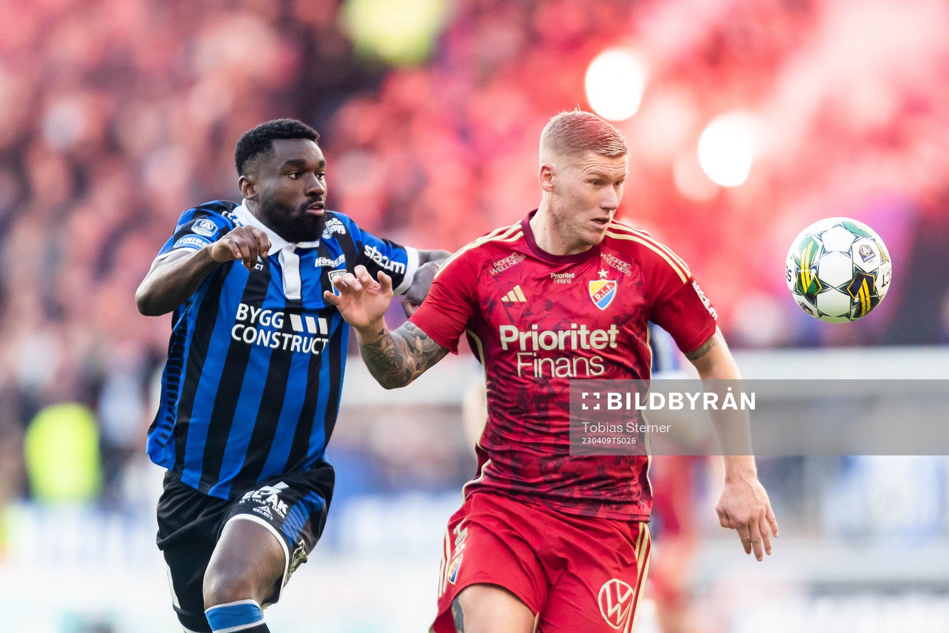 Sirius Patrick Nwadike och Djurgårdens Victor Edvardsen