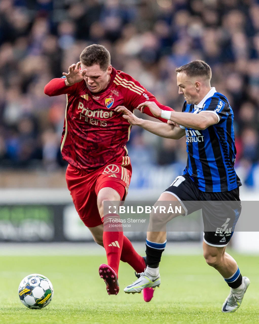 Djurgårdens Jacob Bergström och Sirius Aron Bjarnason