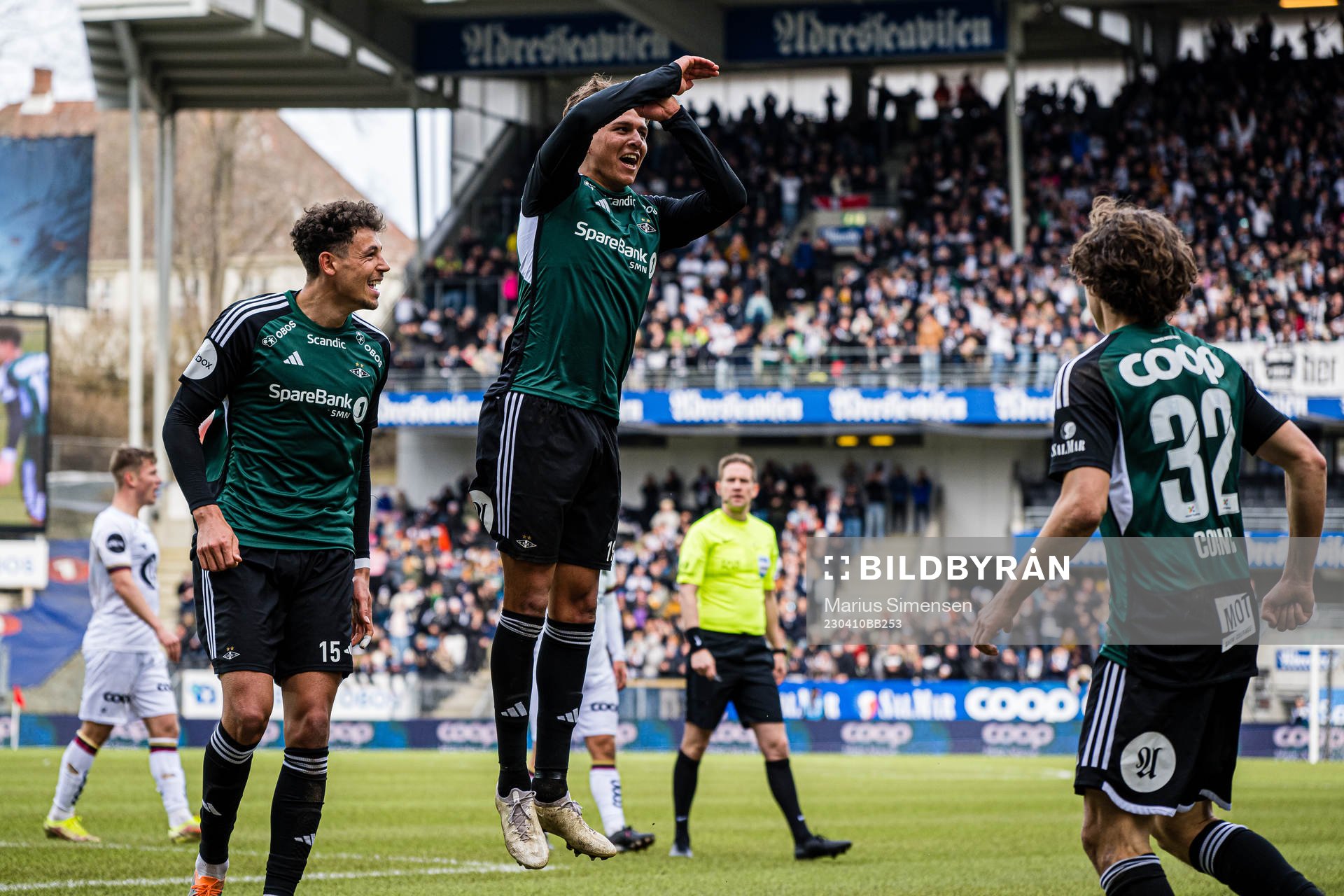 Adrian Pereira of Rosenborg celebrates