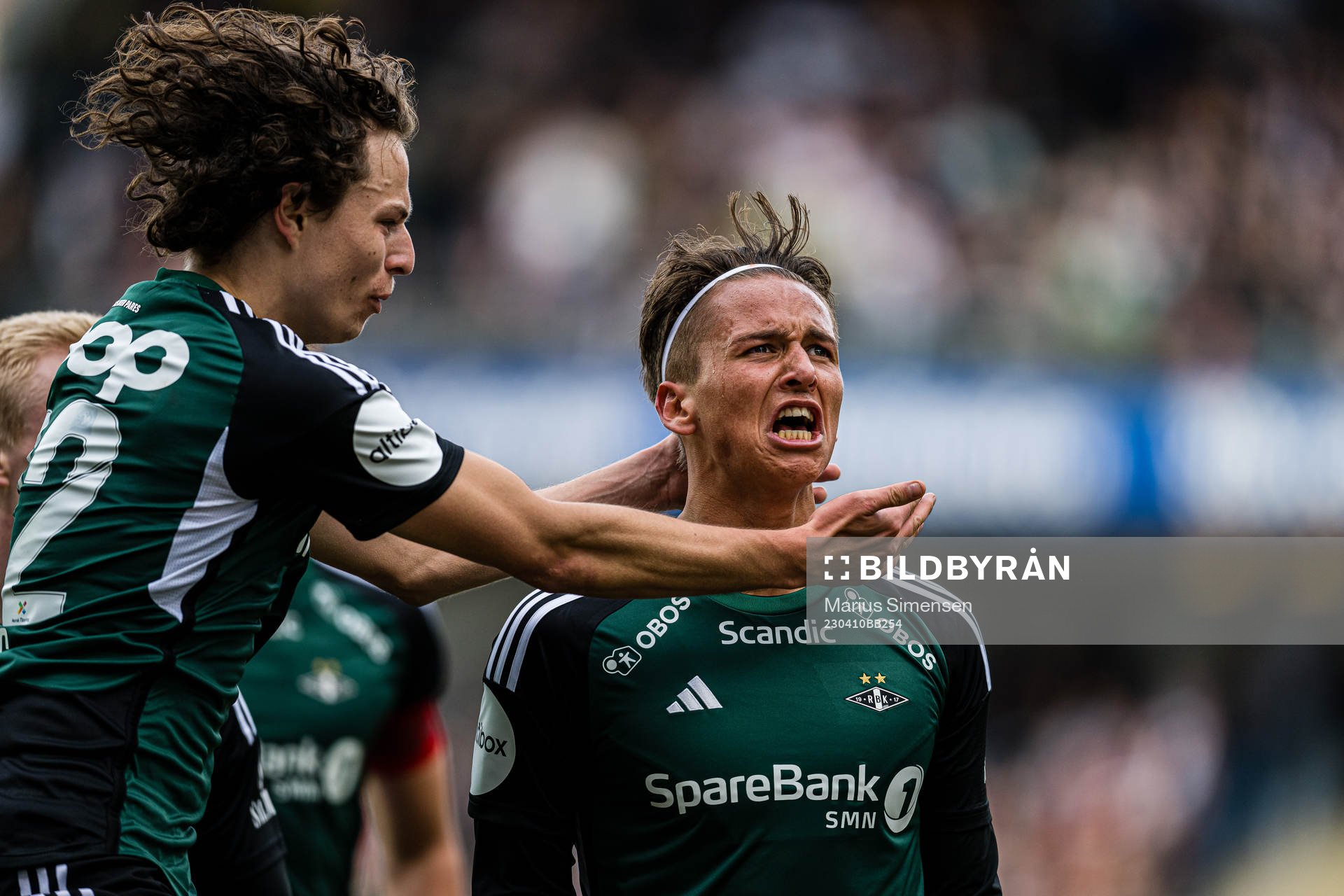 Adrian Pereira of Rosenborg celebrates