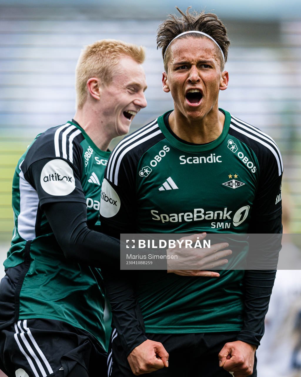 Adrian Pereira of Rosenborg celebrates