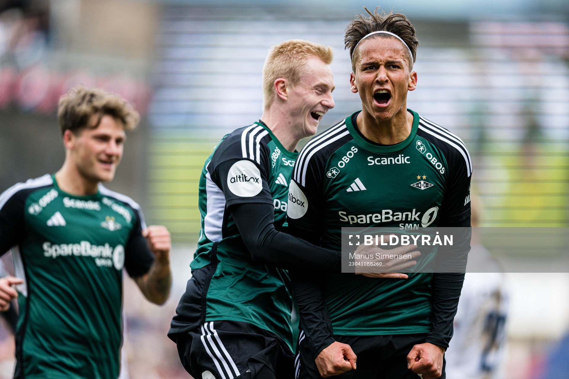Adrian Pereira of Rosenborg celebrates