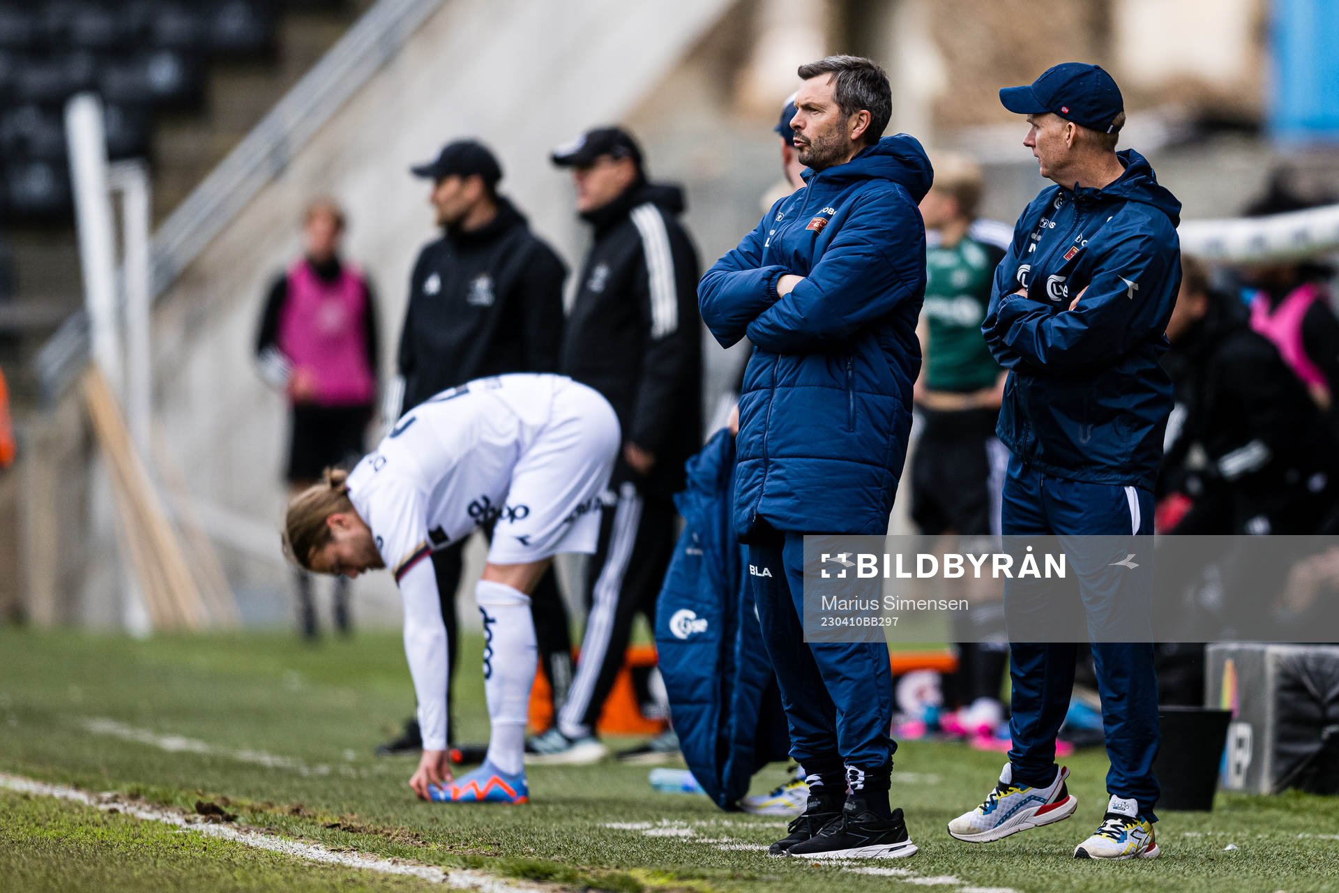 Bjarte Lunde Aarsheim, head coach of Viking, and Morten