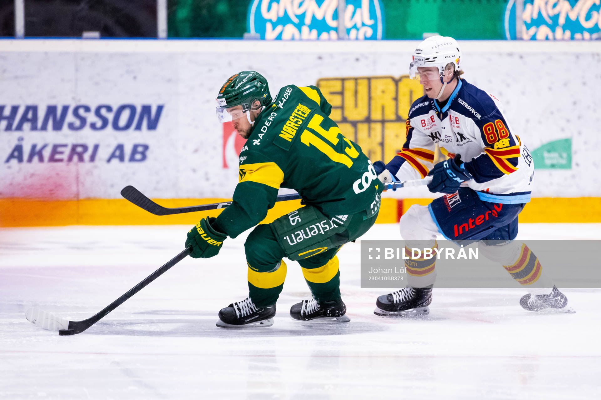 Björklövens Mattias Nörstebö och Djurgårdens Jonathan