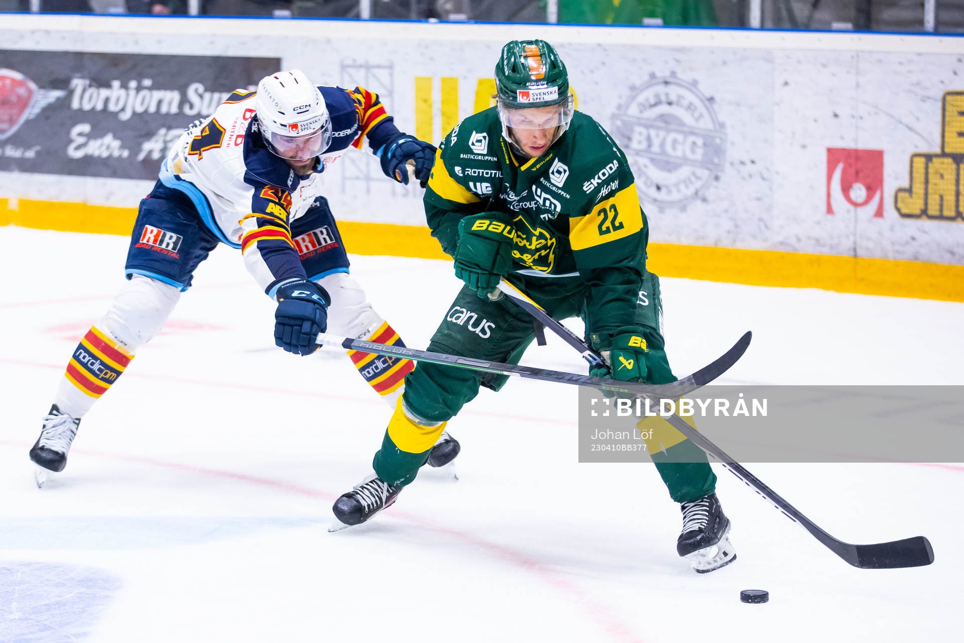 Djurgårdens Ludvig Rensfeldt och Björklövens Fredrik