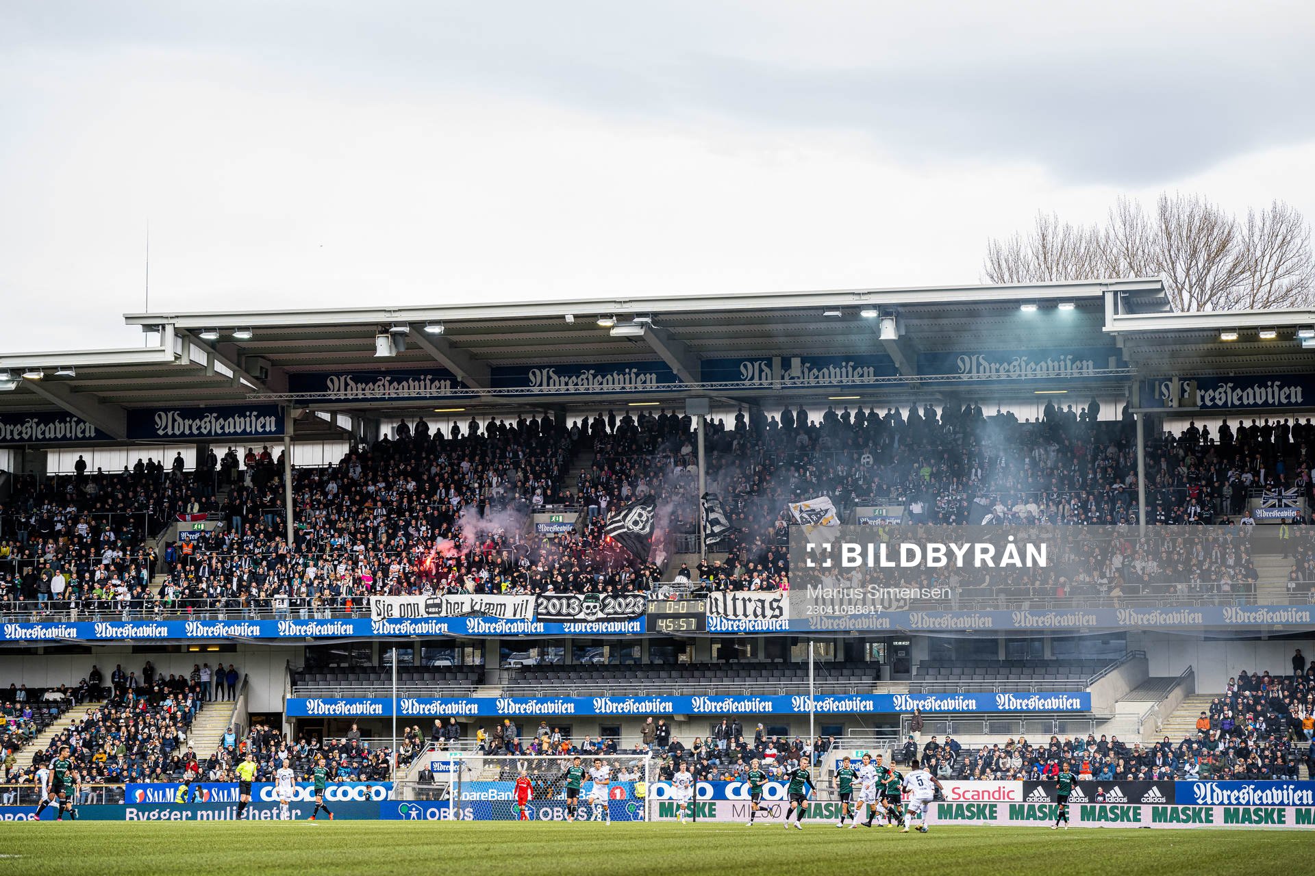 Spectators in the stands
