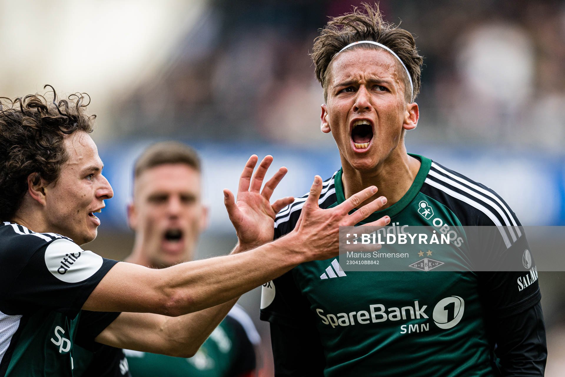 Adrian Pereira of Rosenborg celebrates