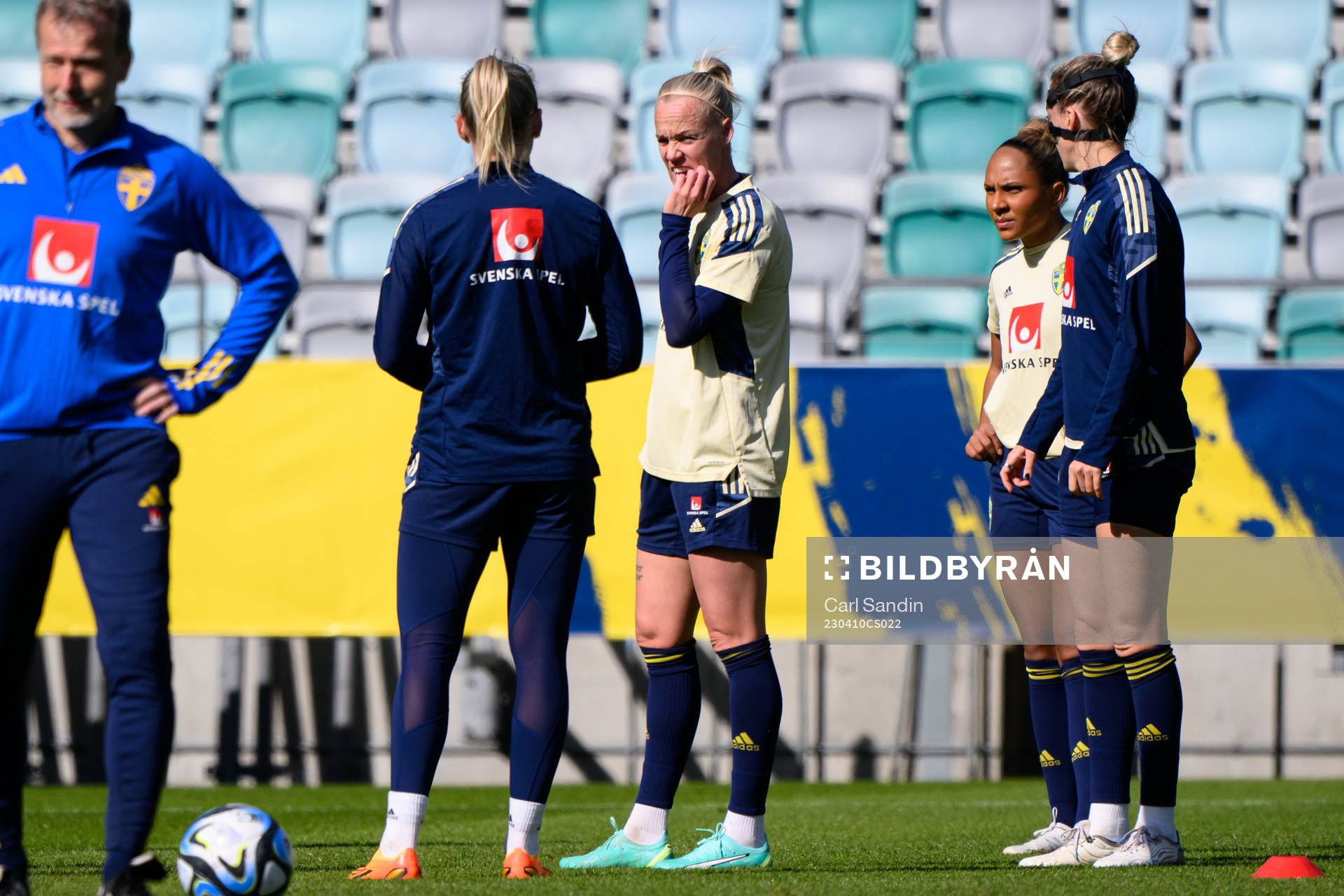 during a training session with the Swedish women's national