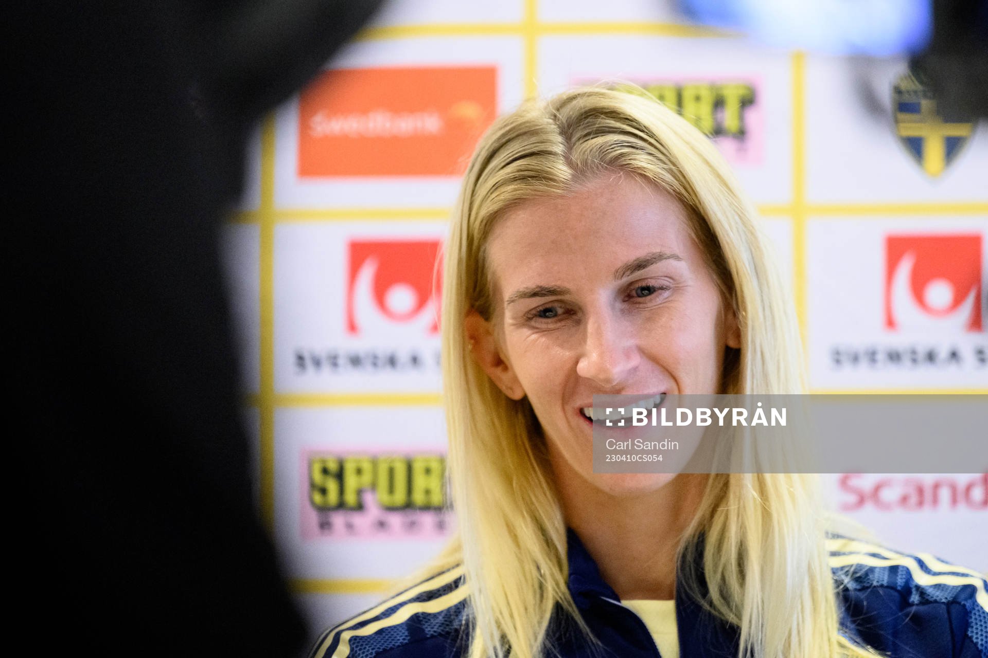 Sofia Jakobsson is being interviewed