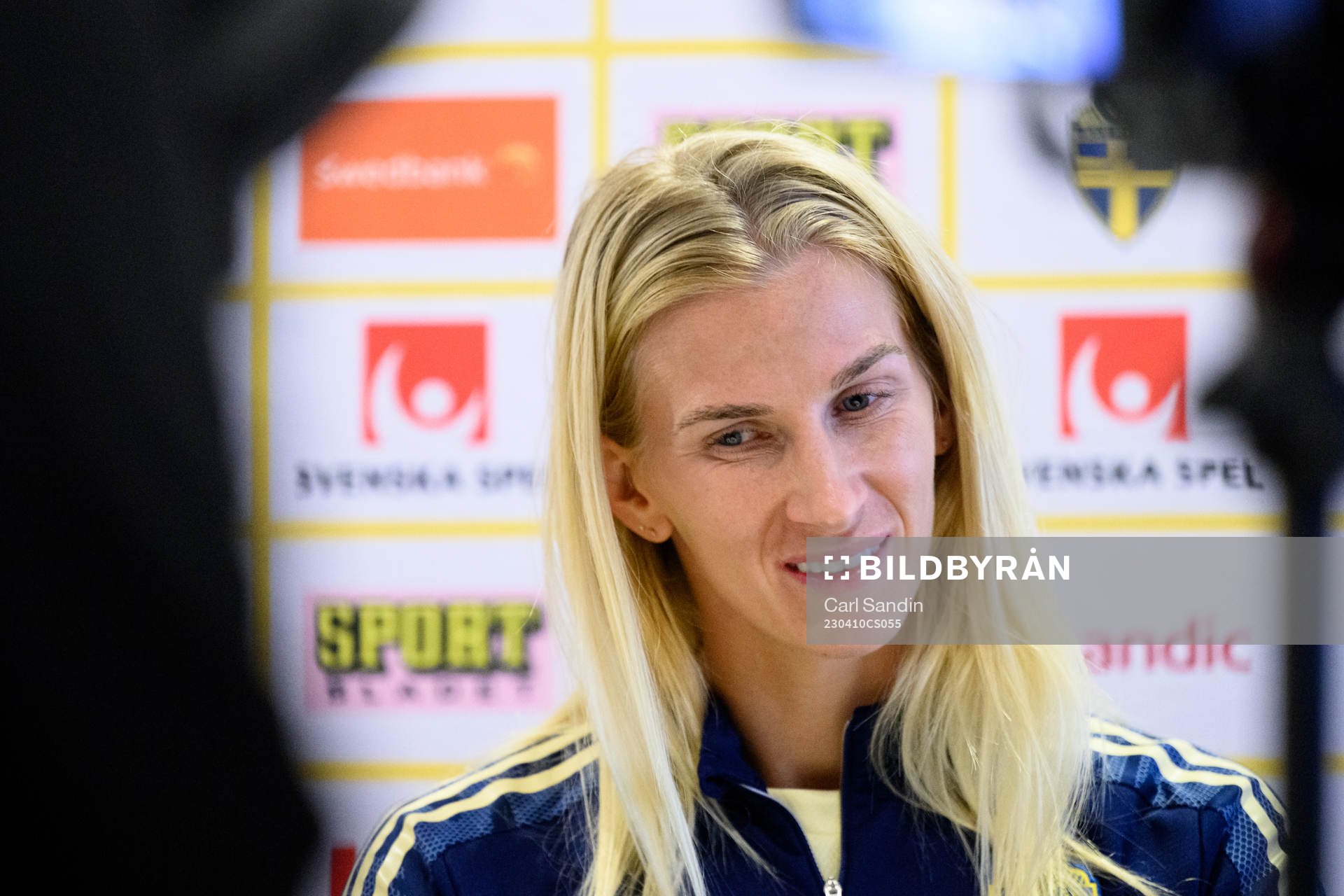 Sofia Jakobsson is being interviewed