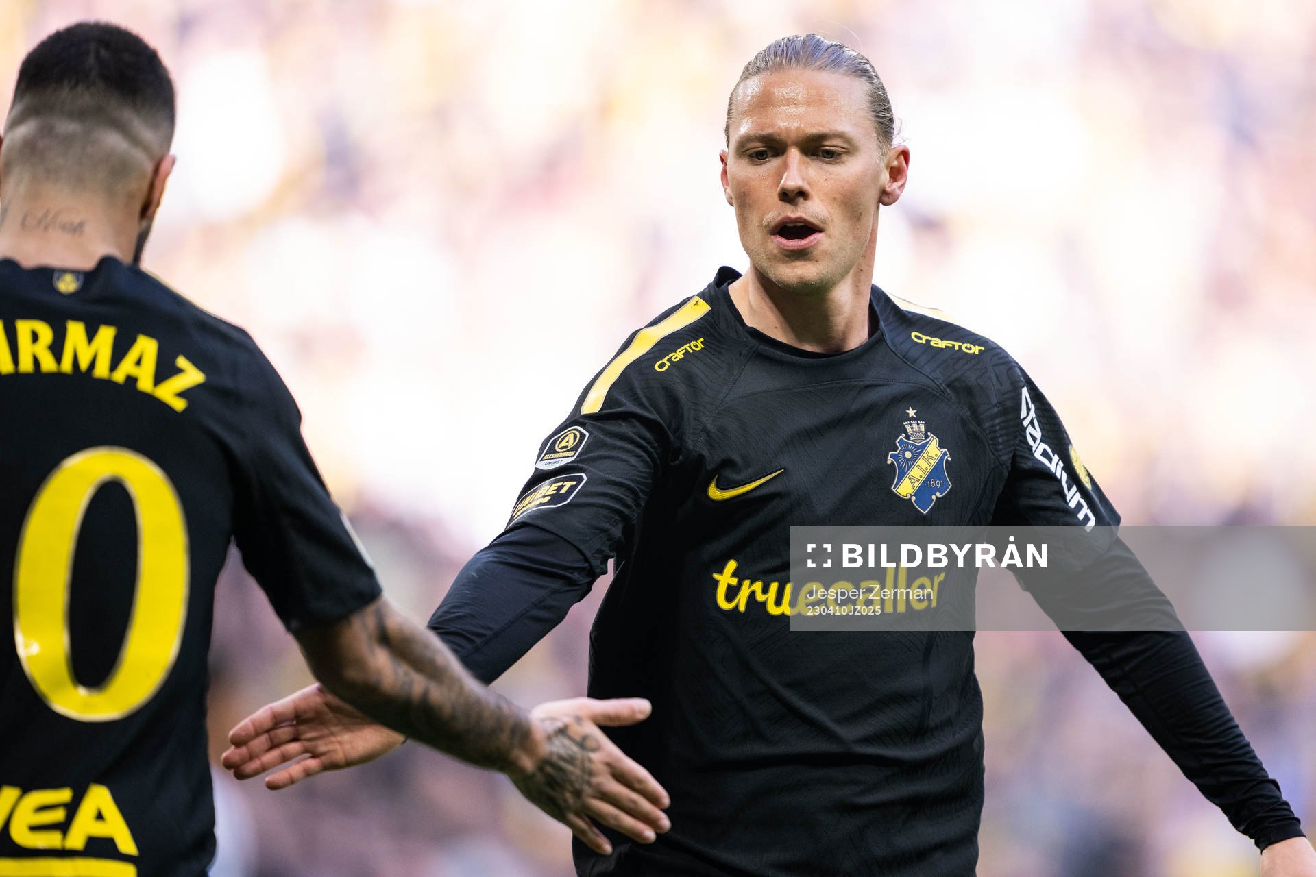 AIKs Jimmy Durmaz  och Viktor Fischer