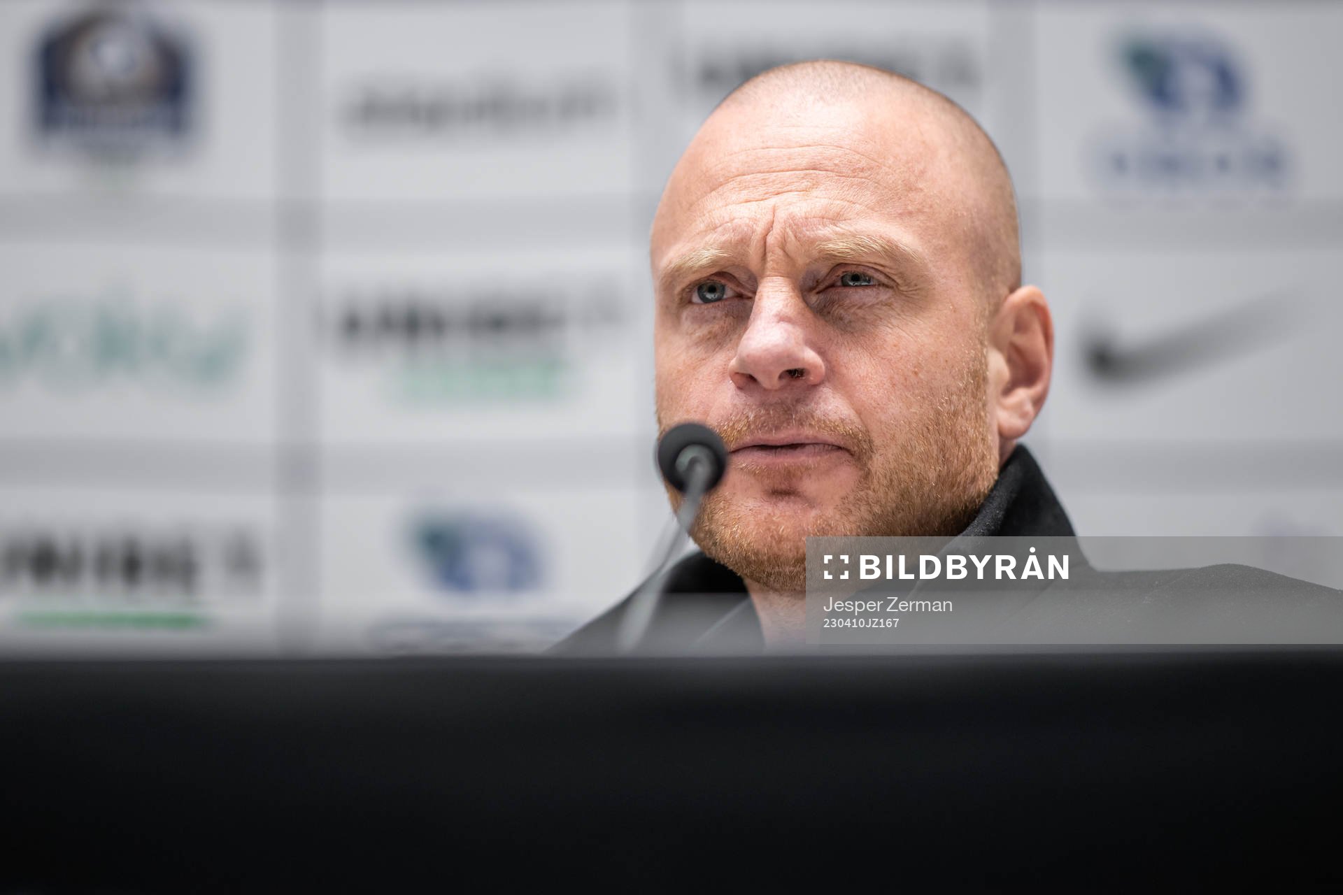 AIKs tränare Andreas Brännström på presskonferensen