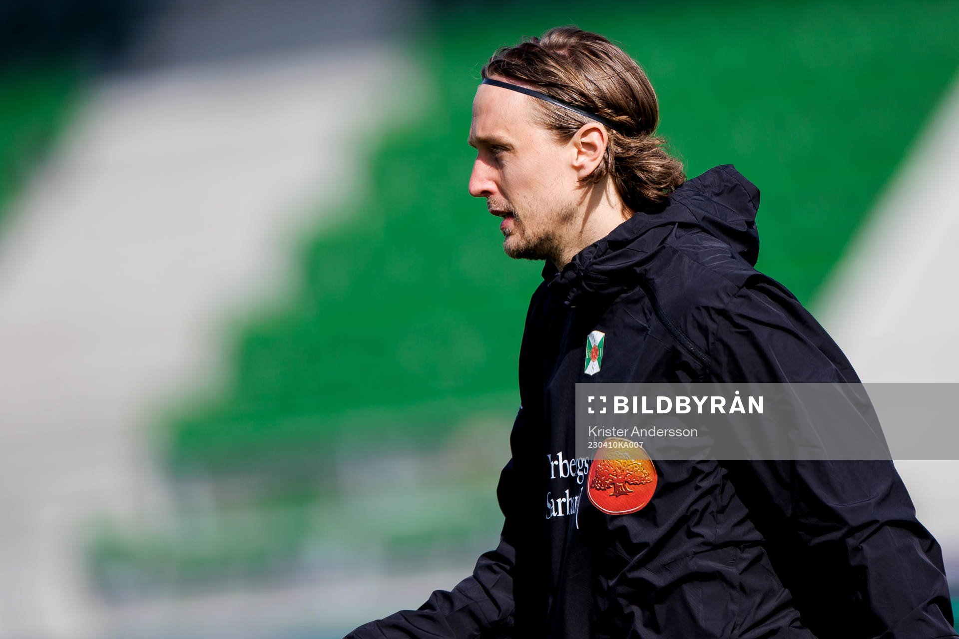 Varbergs Joakim Lindner före fotbollsmatchen i Allsvenskan