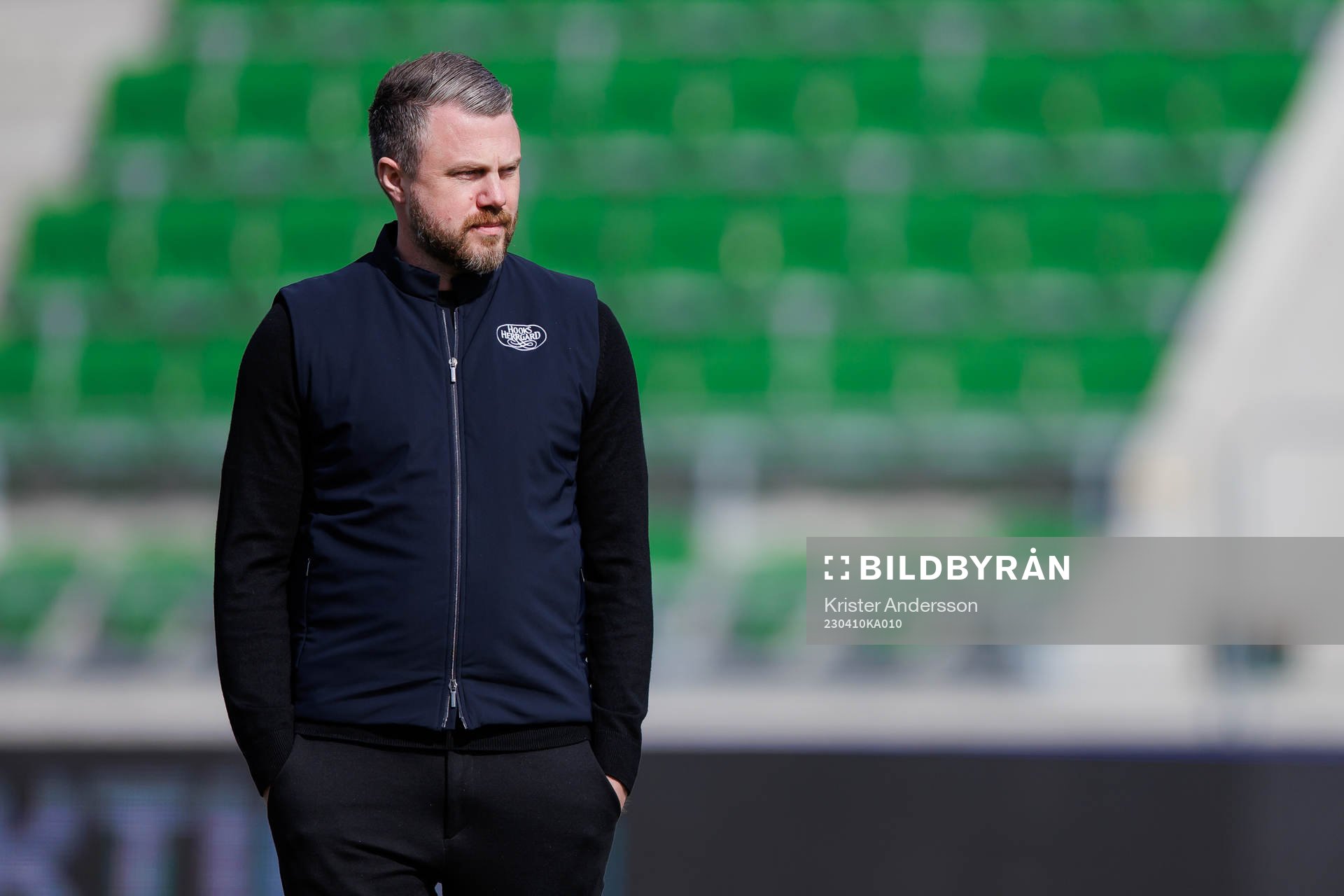 Elfsborgs manager Jimmy Thelin före fotbollsmatchen i