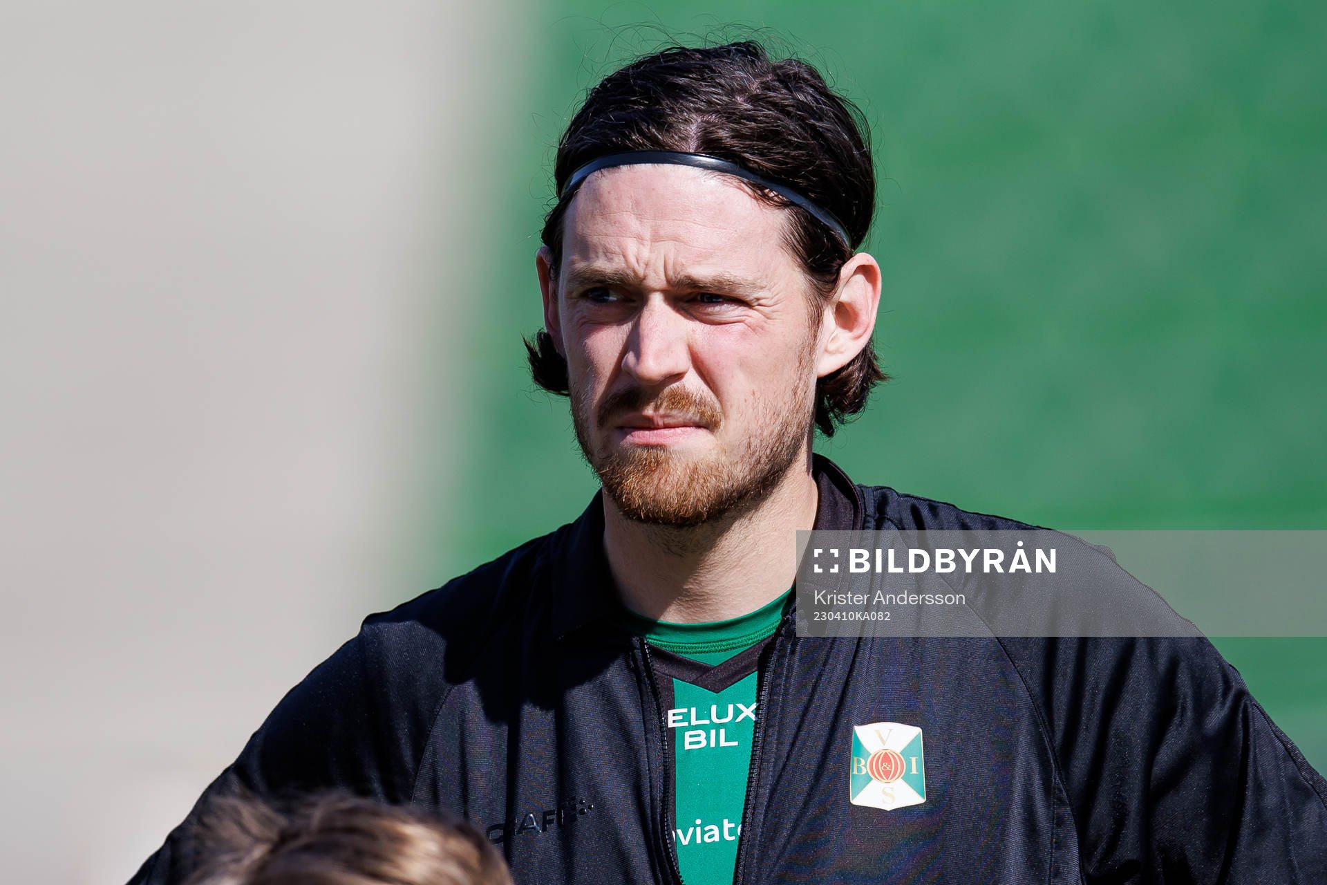 Varbergs Robin Tranberg före fotbollsmatchen i Allsvenskan