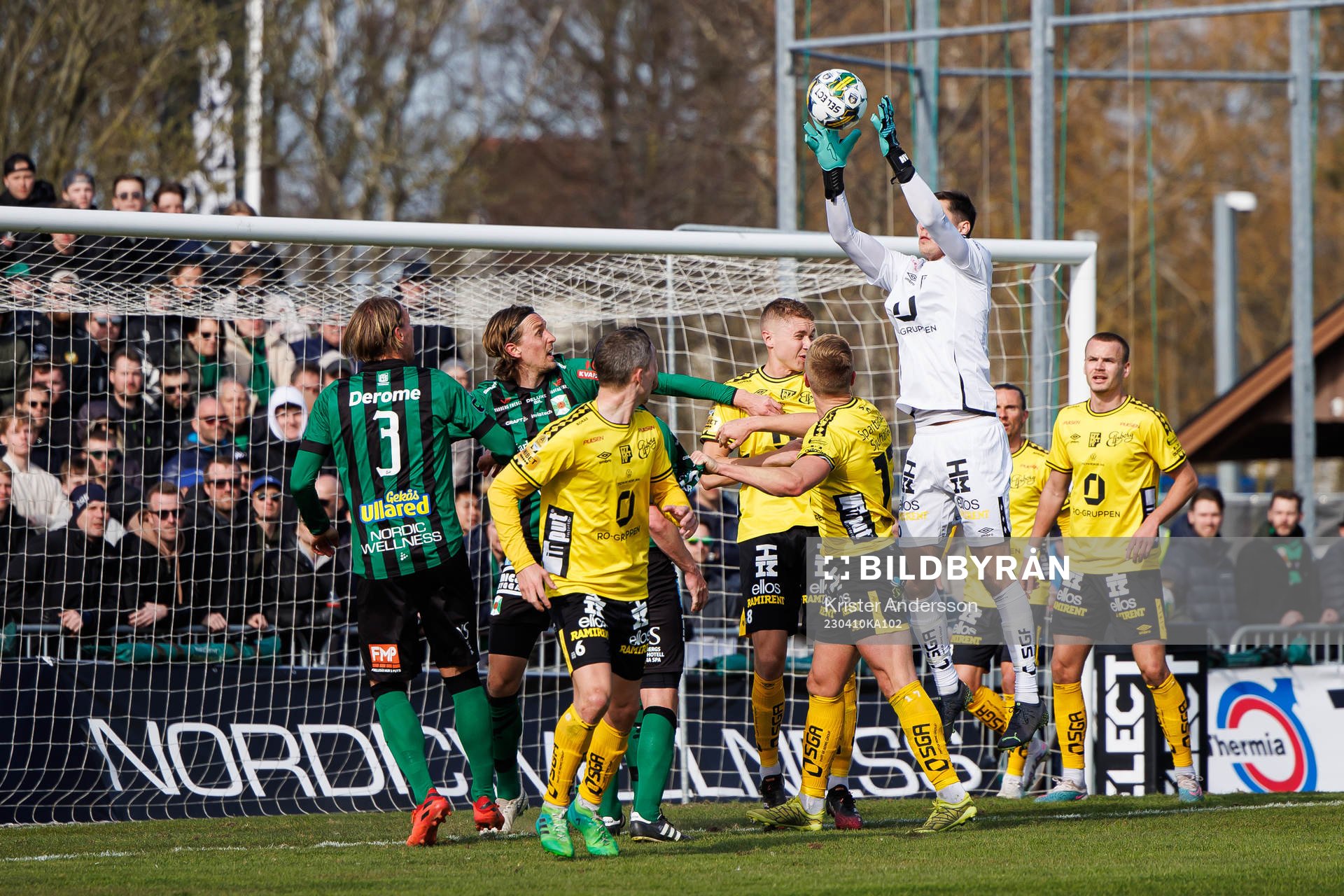 Elfsborgs målvakt Hakon Valdimarsson vid en hörna