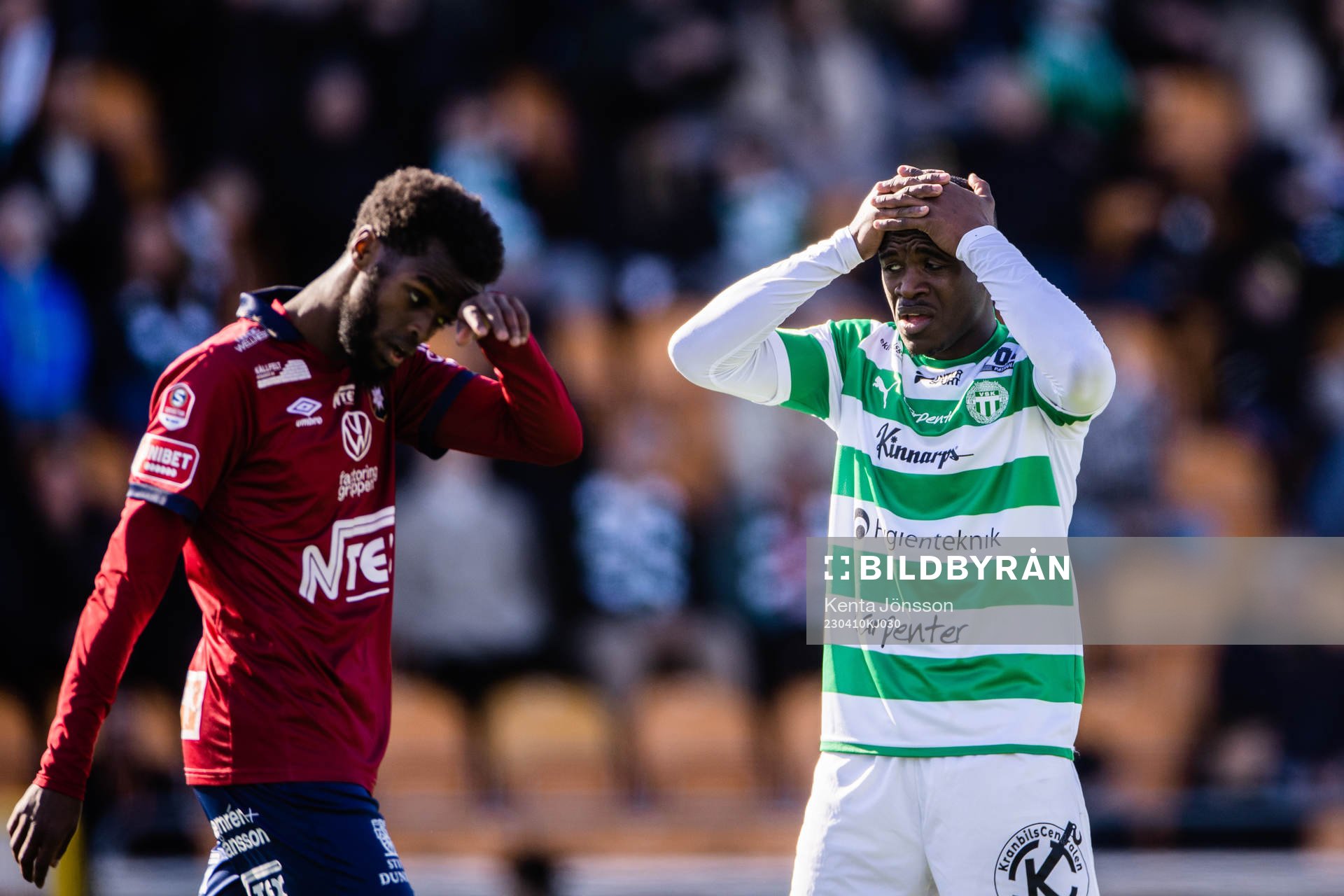 Örgrytes Mubaarak Nuh och Västerås Jaheem Burke deppar