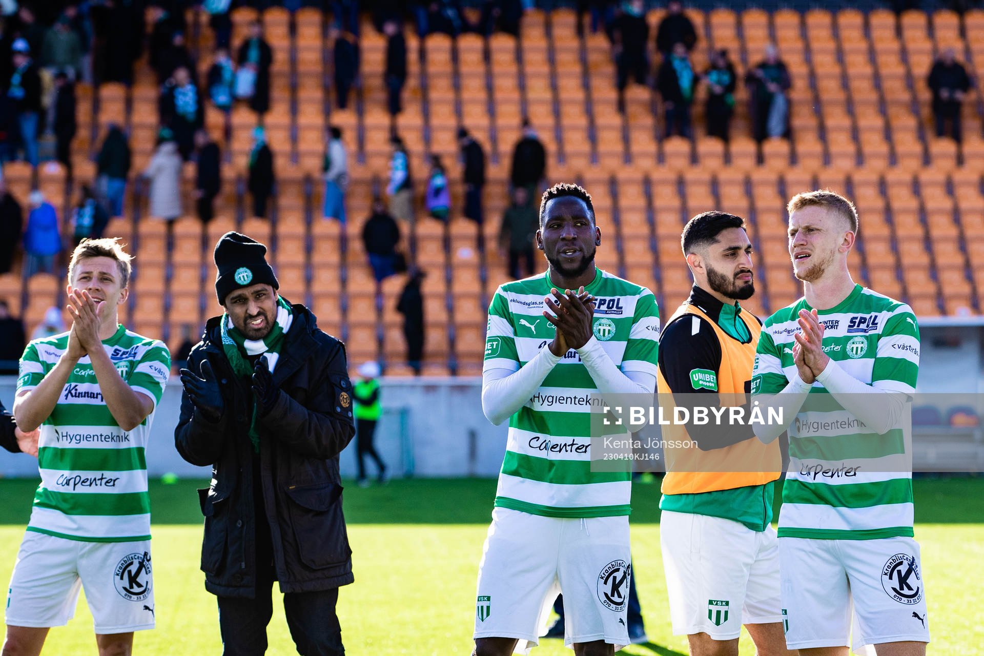 Västerås tränare Kalle Karlsson, Frederic Nsabiyumva och